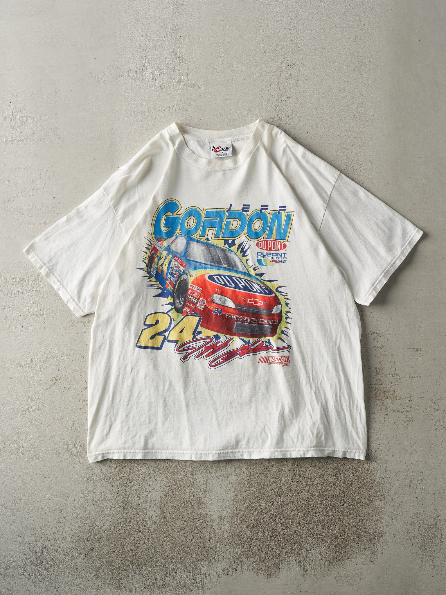 Vintage 98' White Jeff Gordon Nascar Racing Tee (XL)