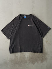 Vintage 90s Faded Black Champion Logo Tee (XL)