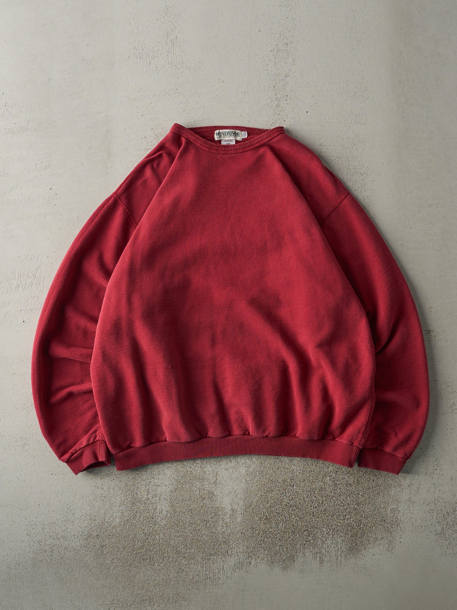 Vintage 90s Burgundy Blank Wind River Crewneck (XXL/XXXL)