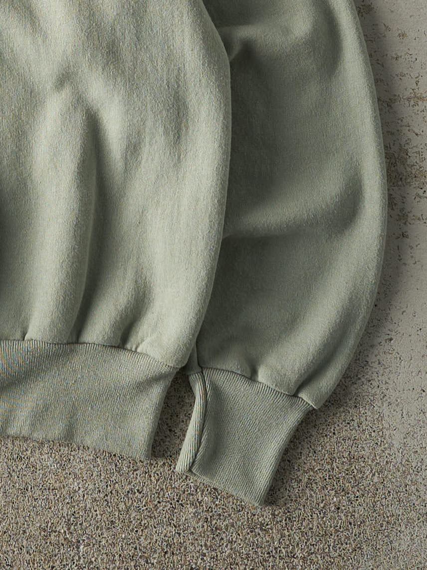Vintage Y2K Sage Green Embroidered San Francisco Crewneck (M)