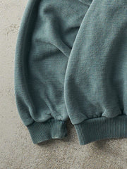 Vintage 90s Washed Green Blank Non-Fiction Crewneck (XXL)