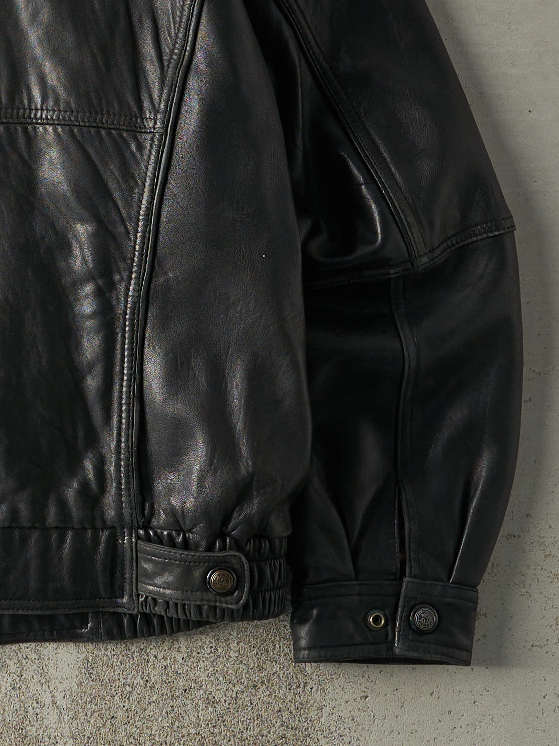Vintage Y2K Black Dimitri Leather Jacket (L)