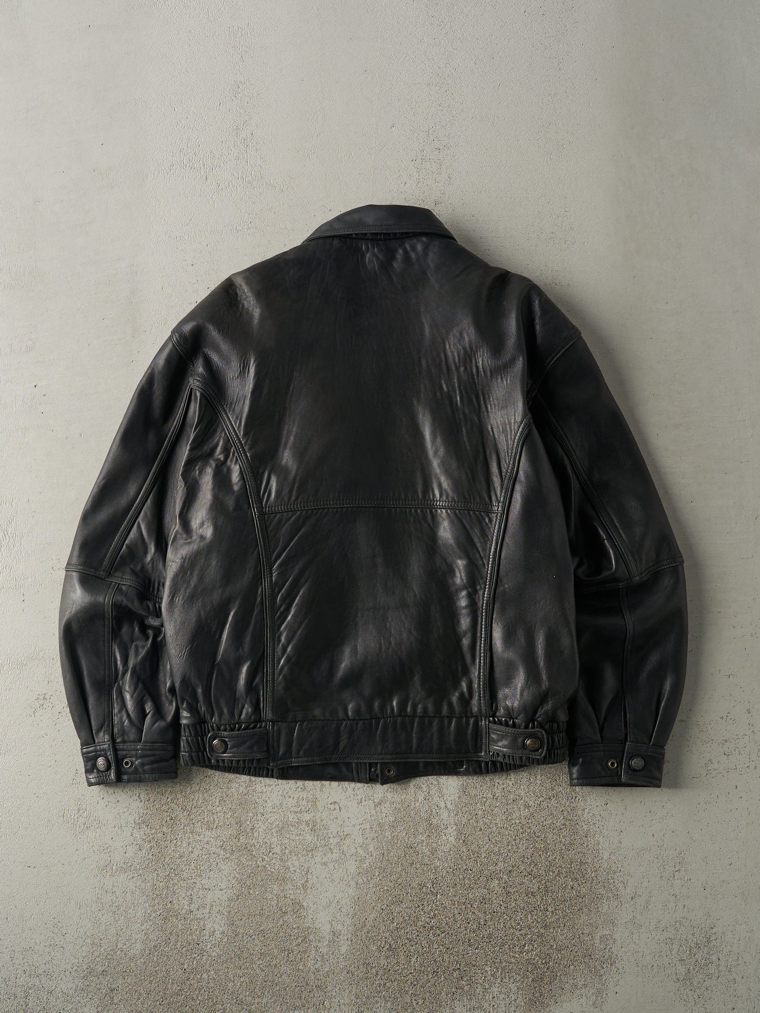 Vintage Y2K Black Dimitri Leather Jacket (L)