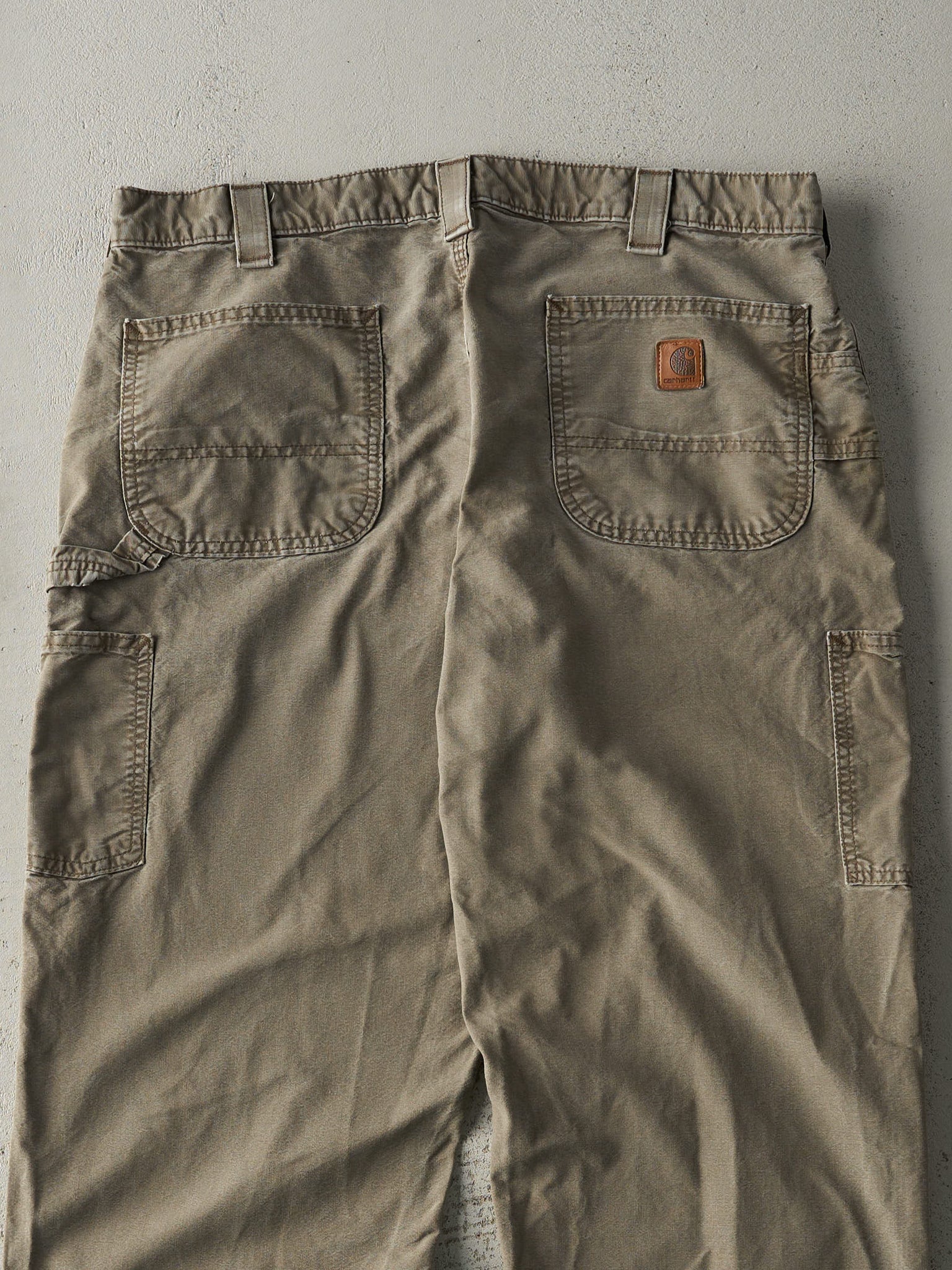 Vintage Y2K Brown Dungaree Fit Carhartt Lightweight Carpenter Pants (37x28.5)