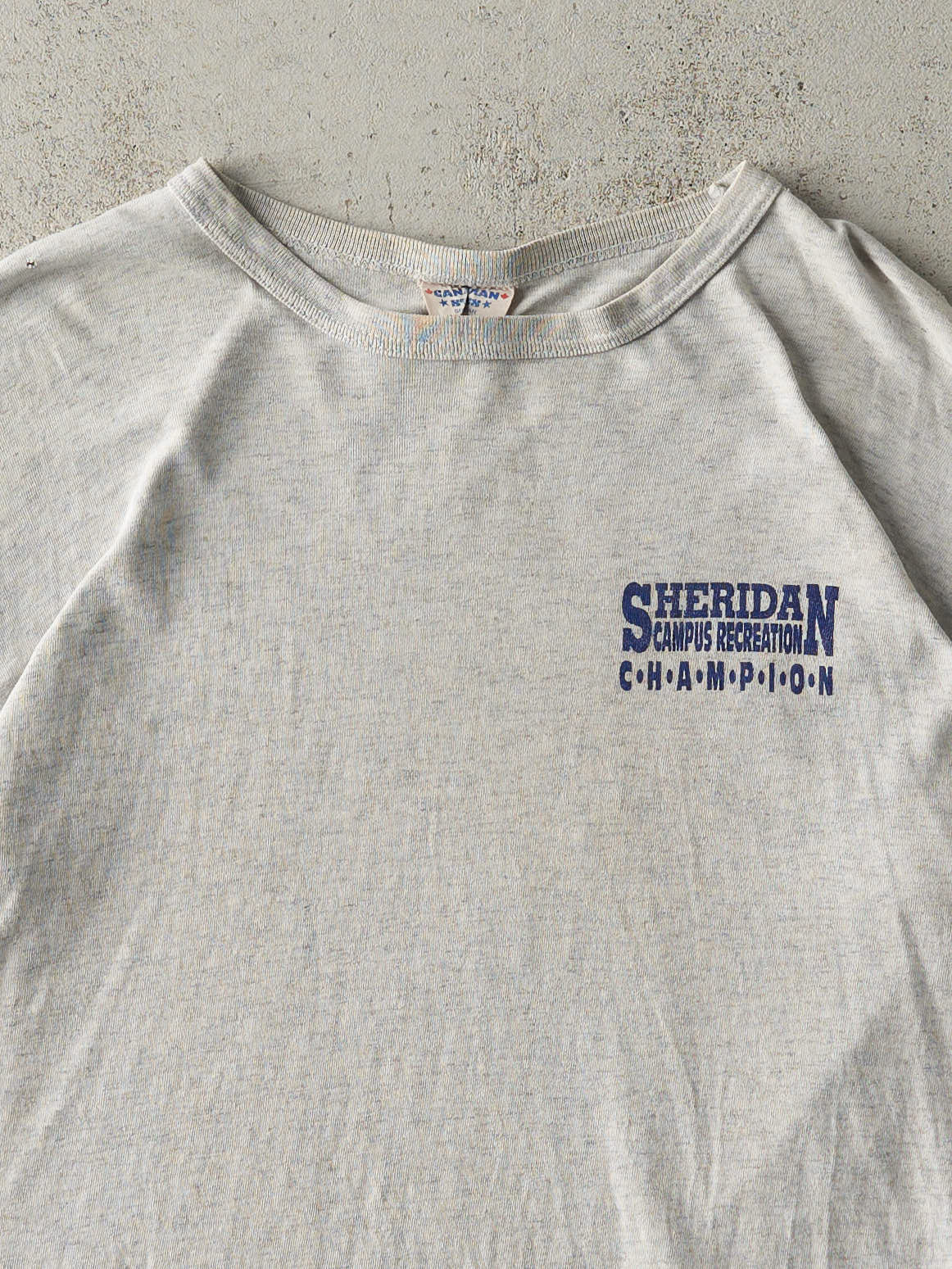 Vintage 90s Heather Grey Sheridan Campus Recreation Tee (M)