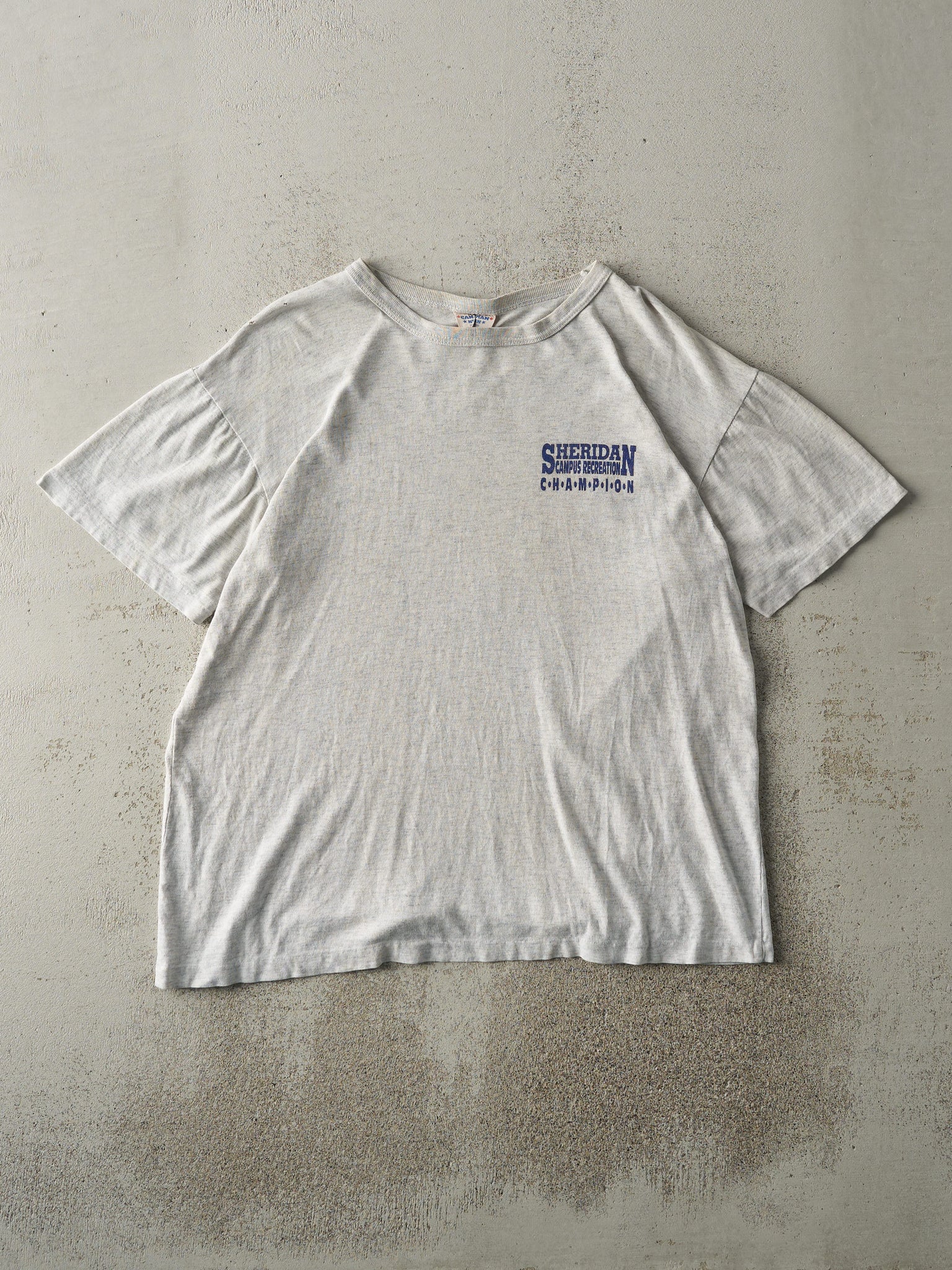 Vintage 90s Heather Grey Sheridan Campus Recreation Tee (M)