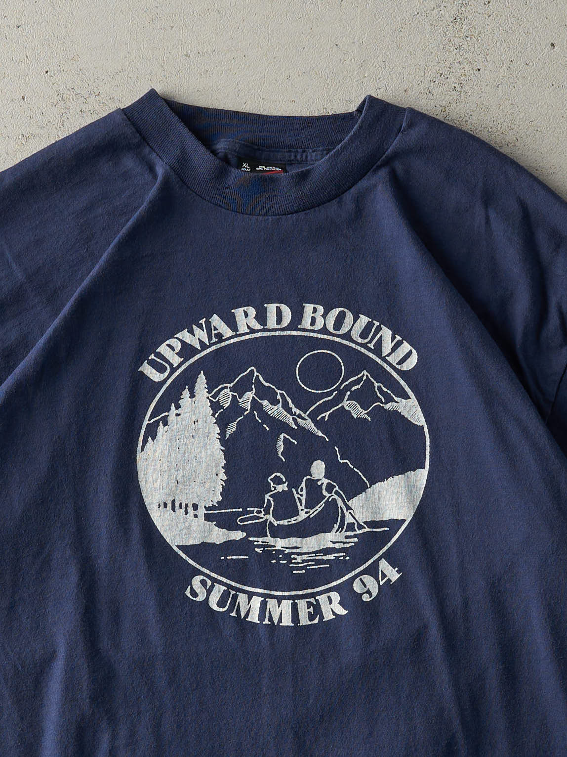 Vintage 94' Navy Blue Upward Bound Summer Single Stitch Tee (M/L)