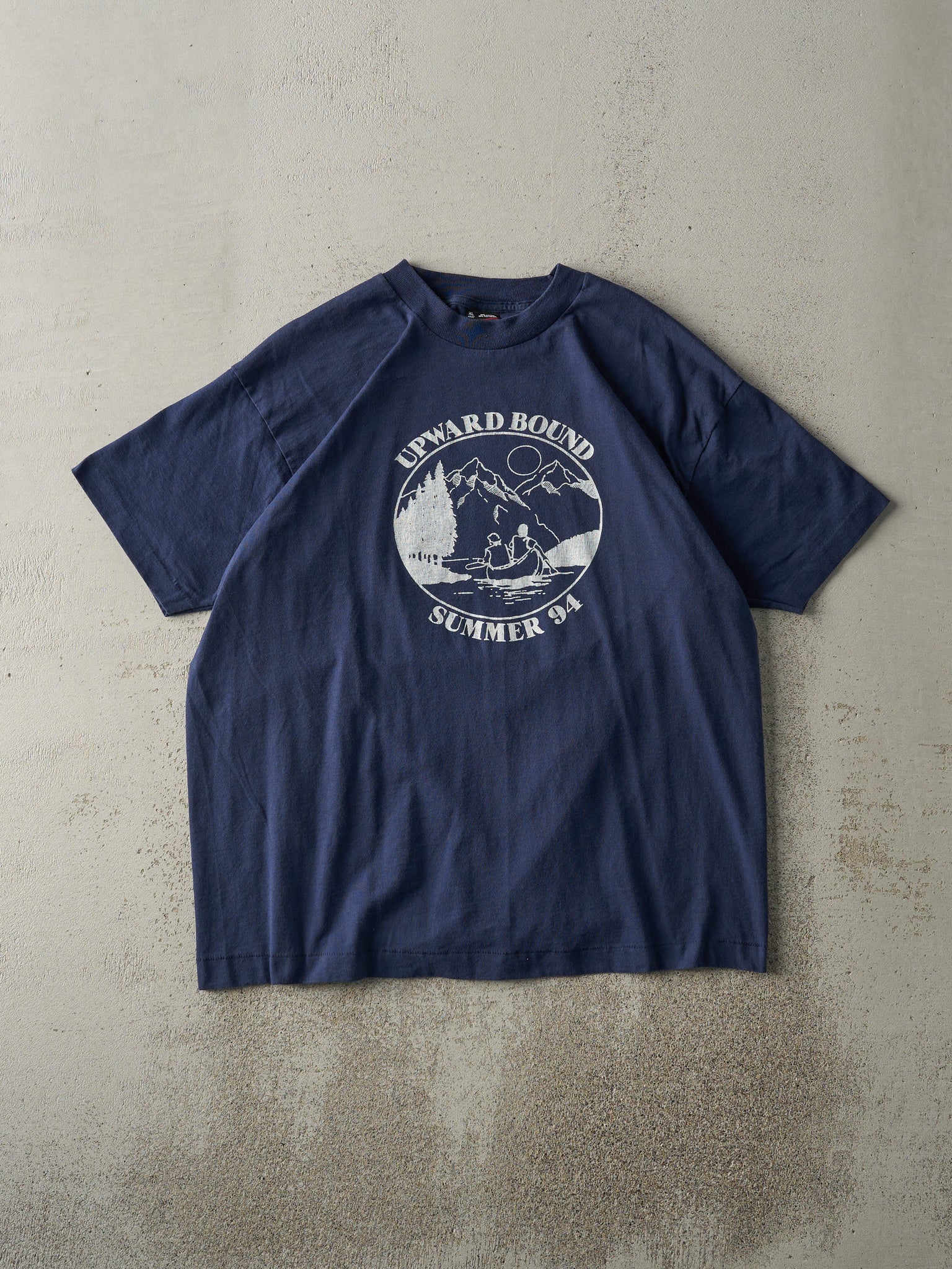 Vintage 94' Navy Blue Upward Bound Summer Single Stitch Tee (M/L)