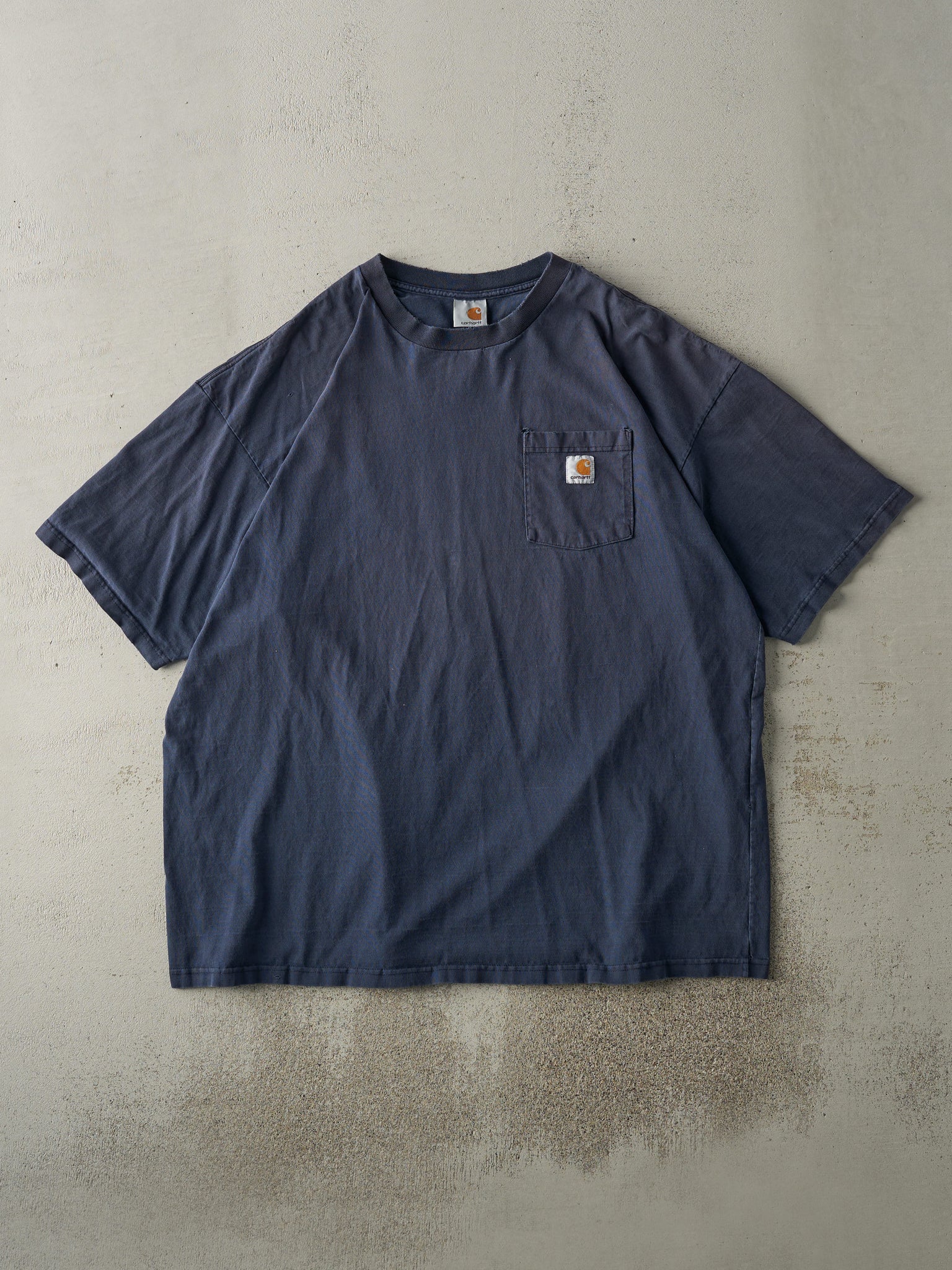 Vintage 90s Navy Blue Carhartt Pocket Tee (XXL)