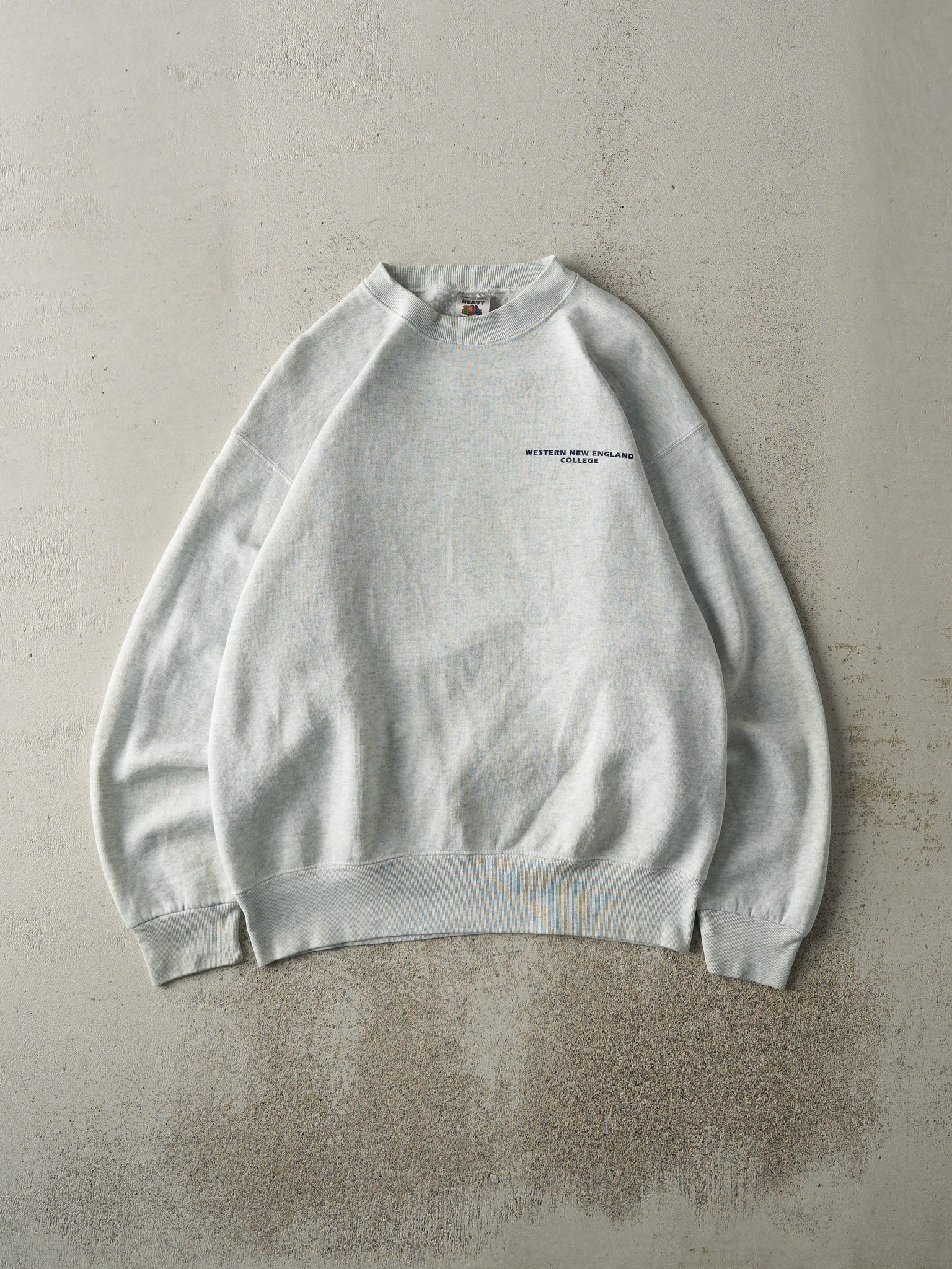 Vintage 90s Heather Grey Western New England College Crewneck (M)