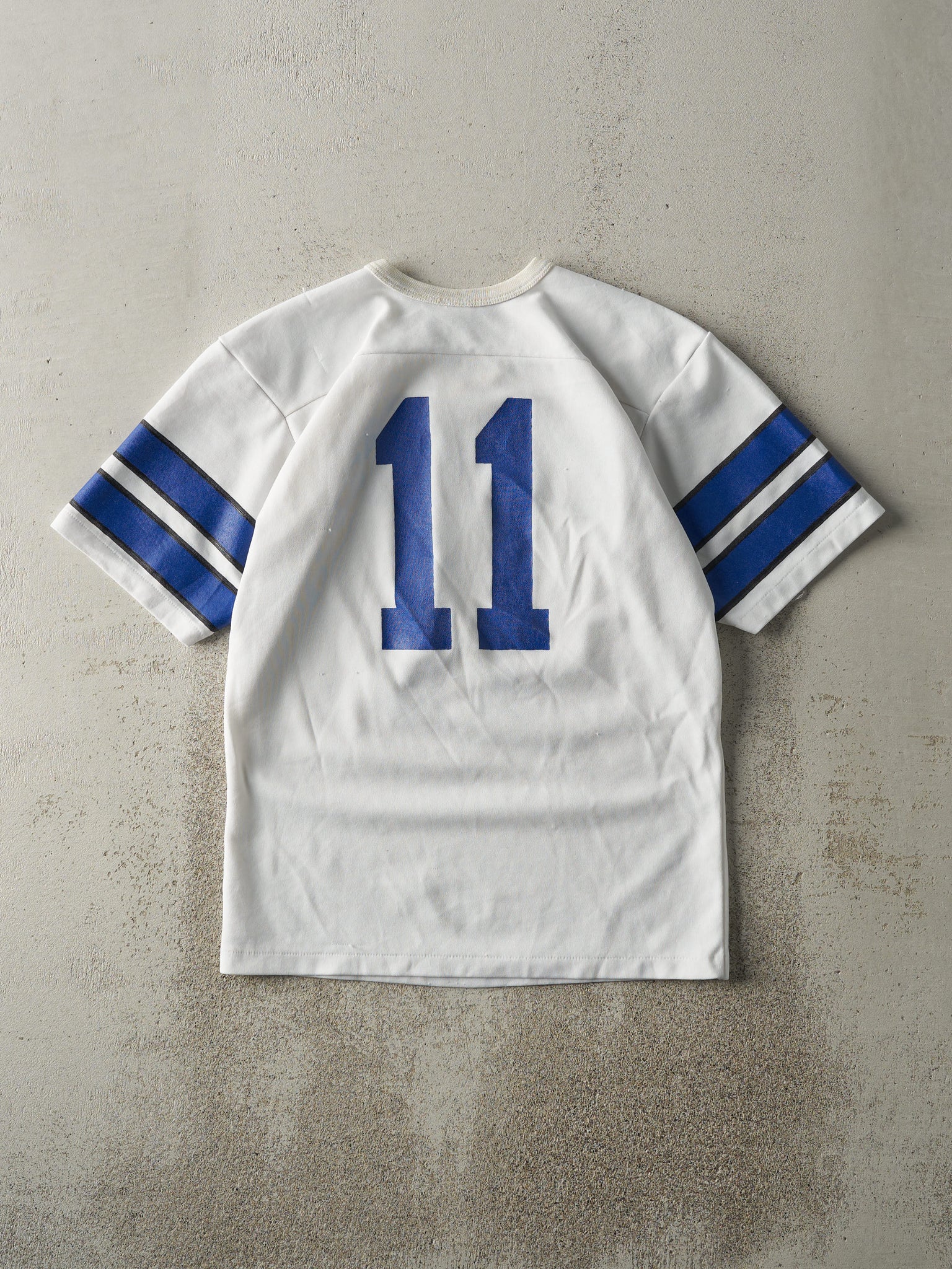 Vintage 80s White & Blue Dallas Cowboys #11 Jersey (M)