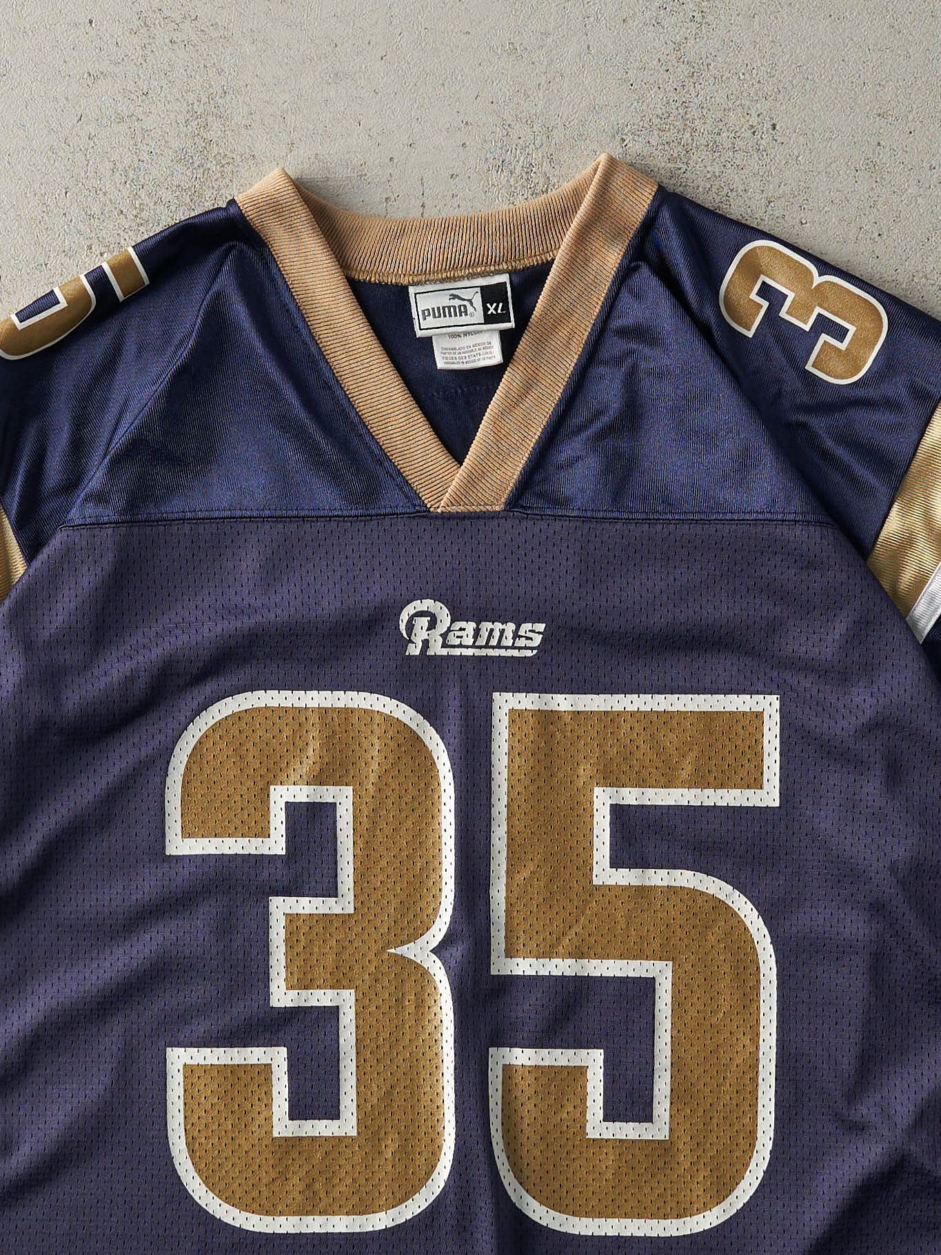 Vintage Y2K Navy Blue St. Louis Rams #35 Aeneas Williams Cropped Jersey (M/L)