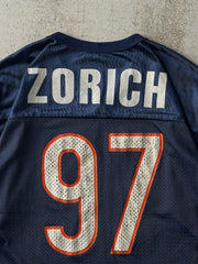 Vintage 90s Navy Blue Chicago Bears #97 Chris Zorich Cropped Jersey (M)