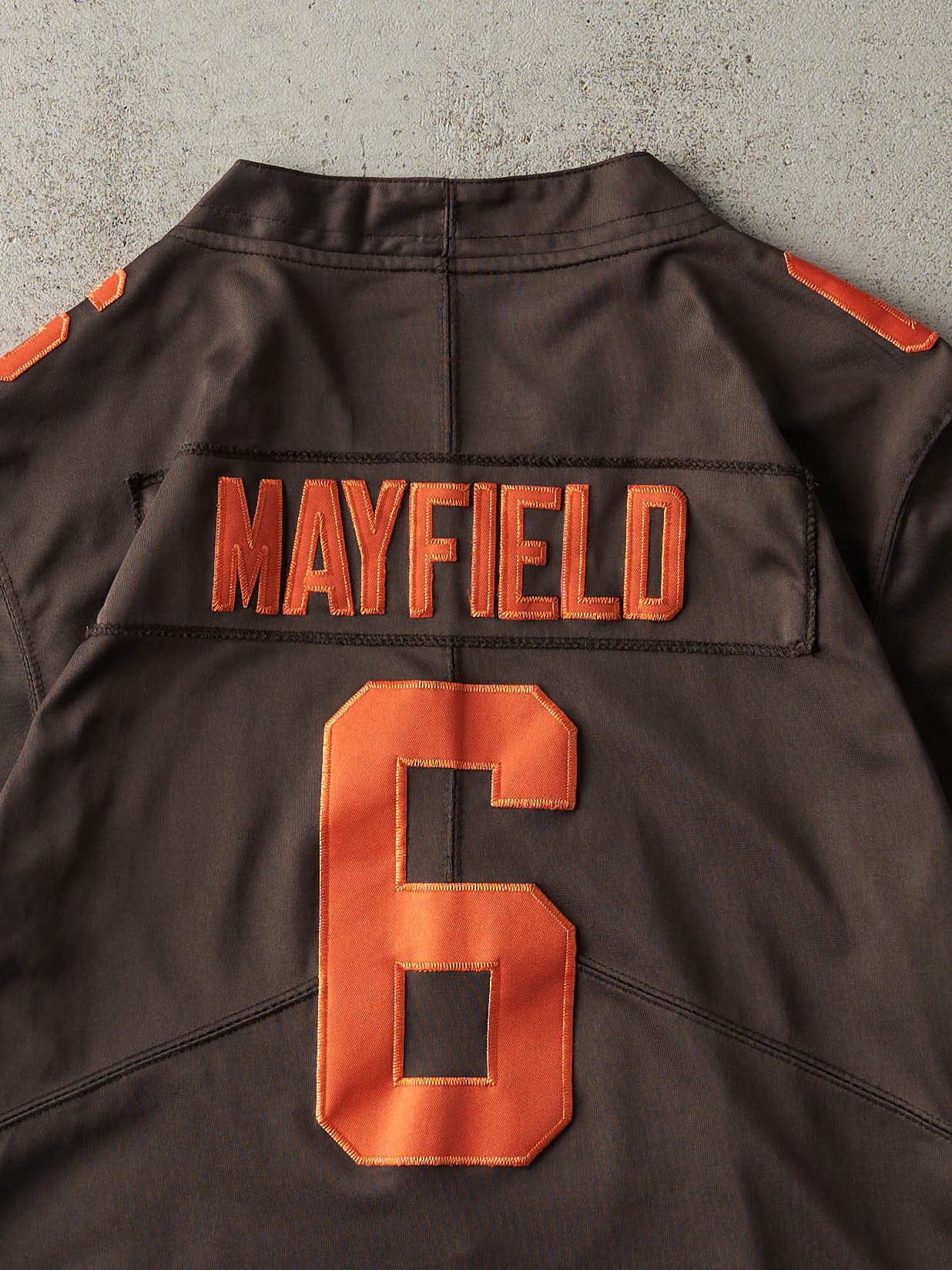 Vintage Y2K Brown Cleveland Browns #6 Baker Mayfield Cropped Jersey (M)