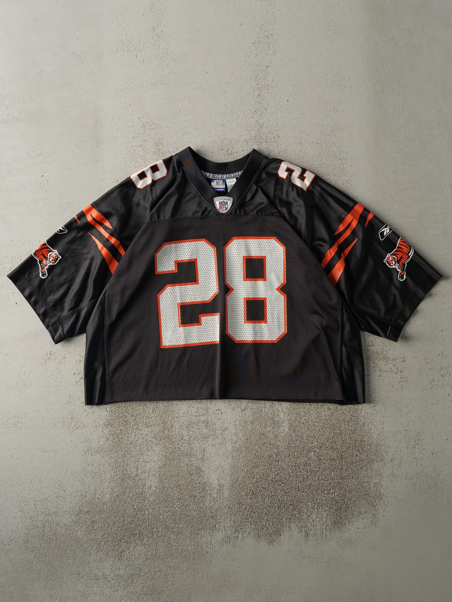 Vintage Y2K Black Cincinnati Bengals #28 Corey Dillon Cropped Jersey (L)