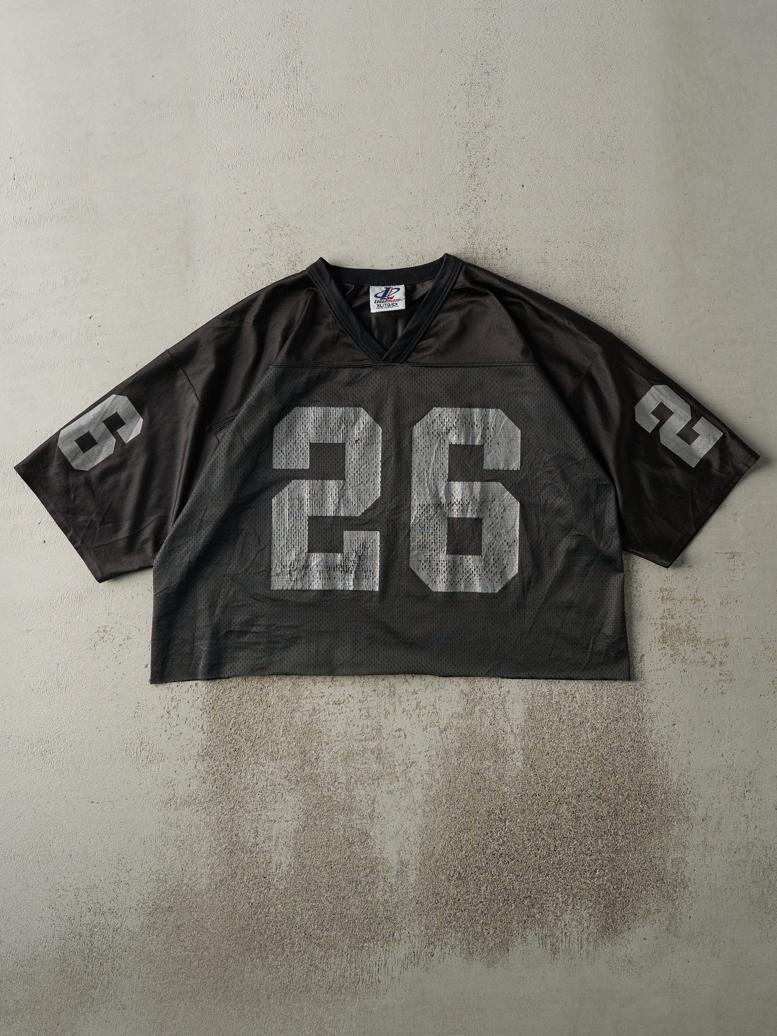 Vintage 90s Black Oakland Raider #26 Napoleon Kaufman Cropped Jersey (M)