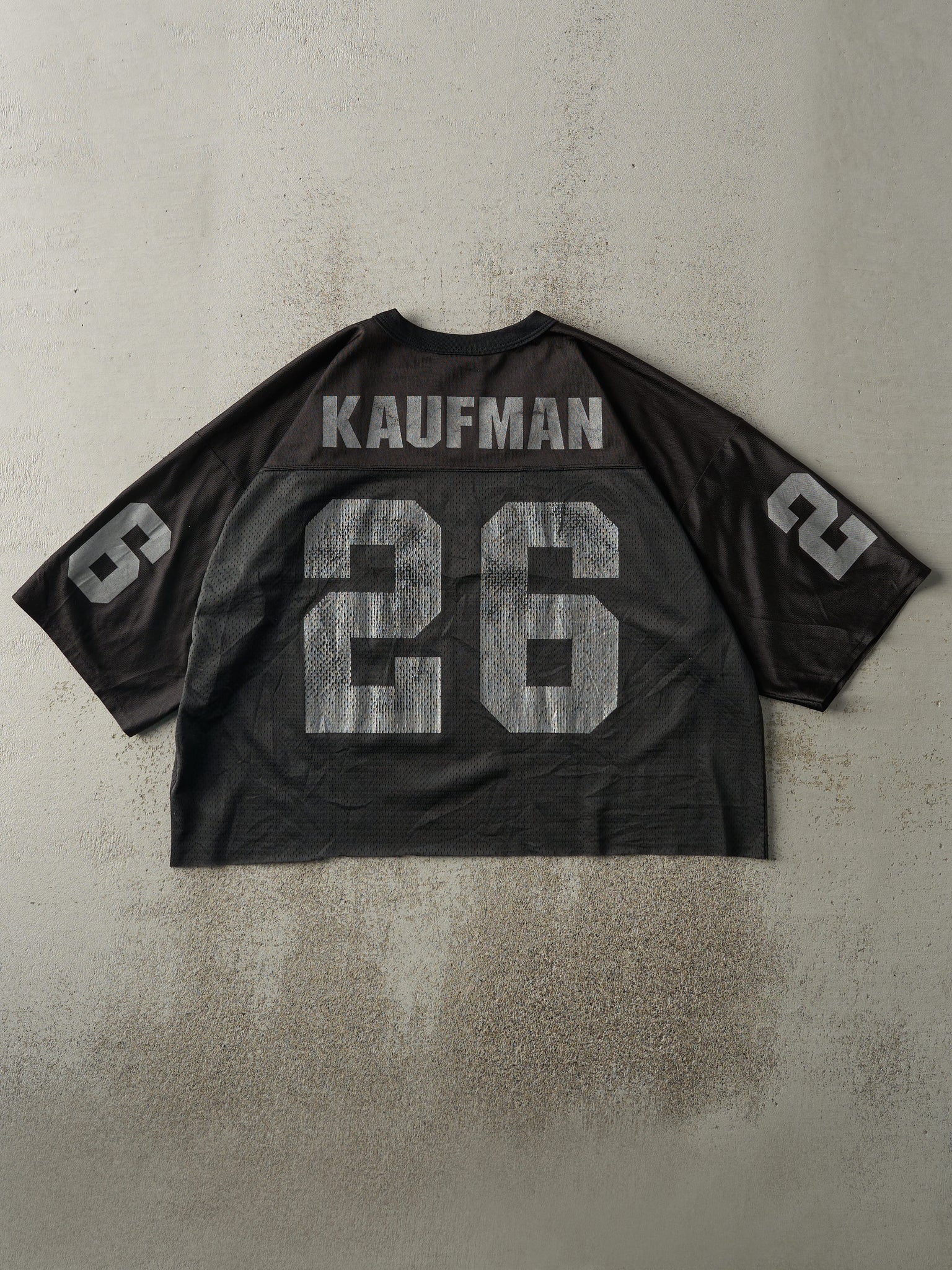 Vintage 90s Black Oakland Raider #26 Napoleon Kaufman Cropped Jersey (M)