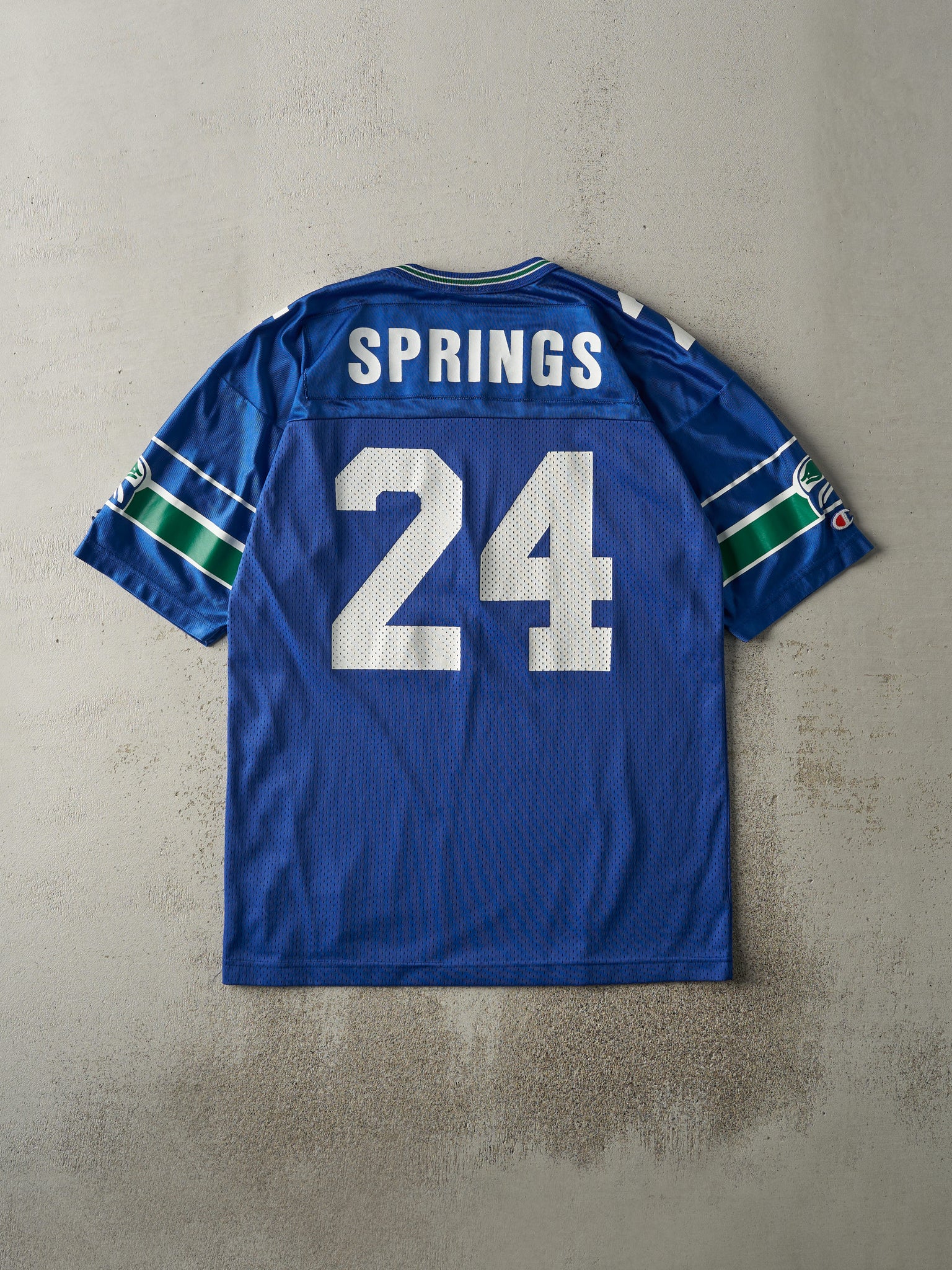 Vintage 90s Blue Seattle Seahawks #24 Shawn Springs Jersey (M/L)