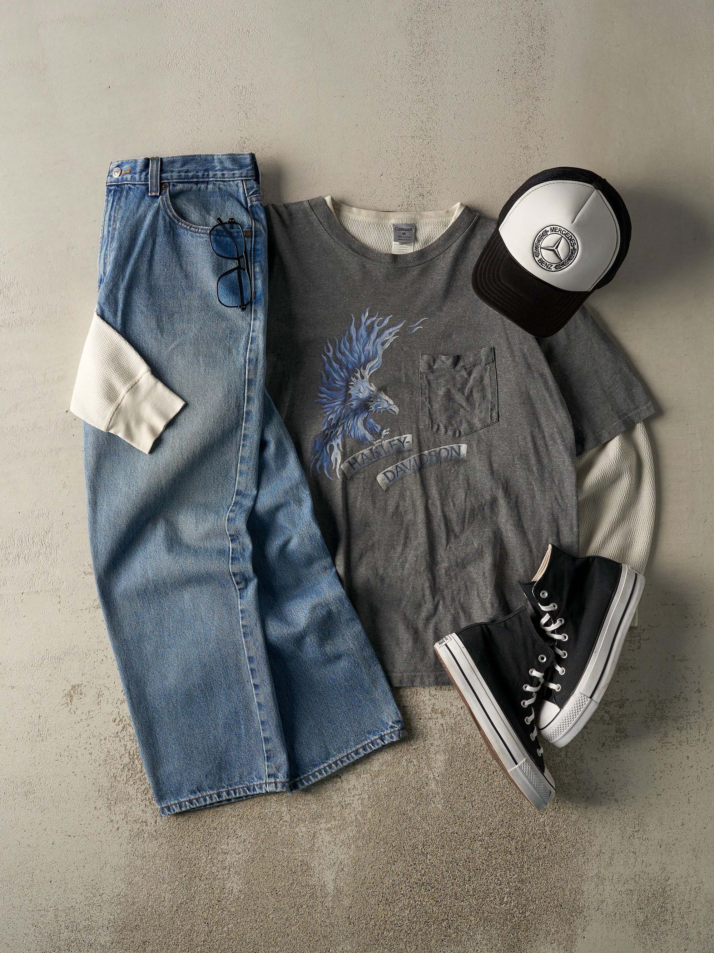 Vintage Y2K Mid Wash Levi's 550 Relaxed Fit Jeans (34x29.5)