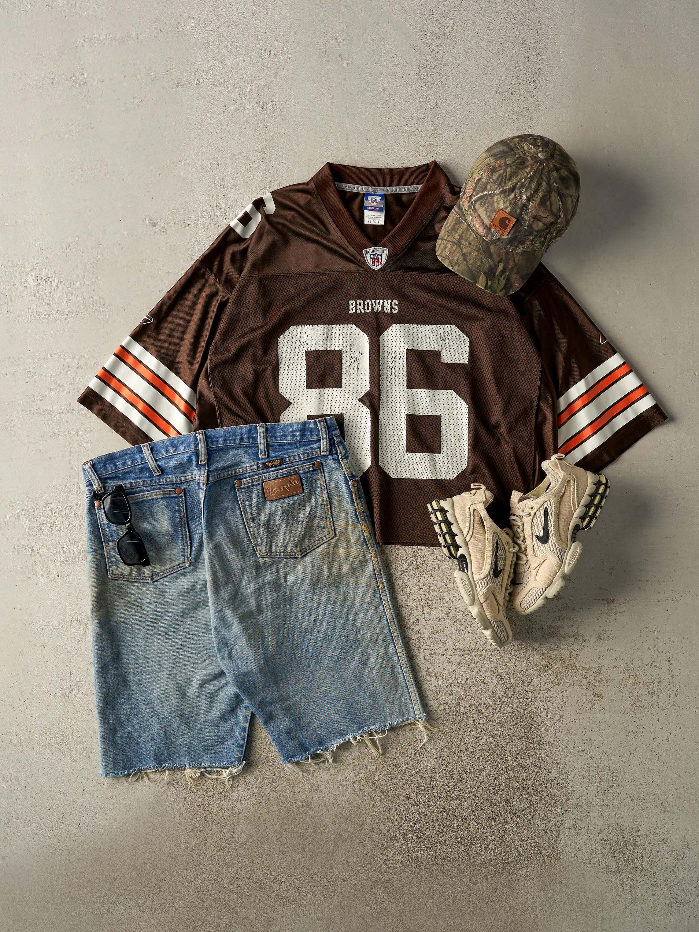 Vintage Y2K Brown Cleveland Browns #86 Dennis Northcutt Cropped