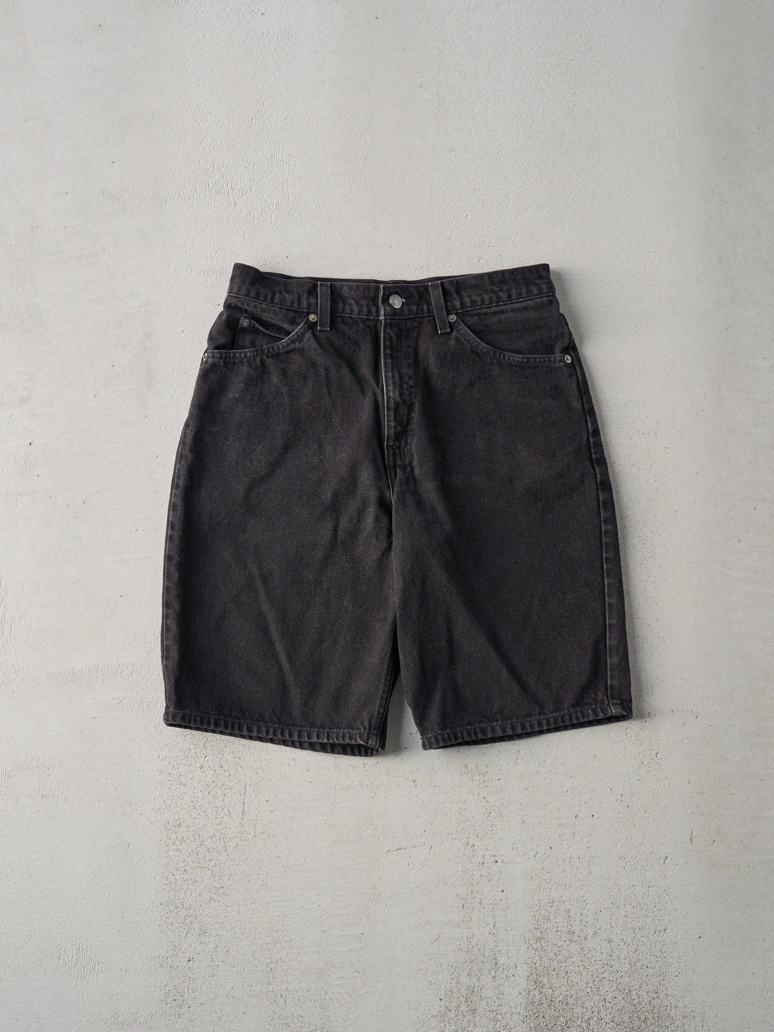 Vintage 90s Black Levis 550 Relaxed Fit Orange Tab Shorts (30x10.5)