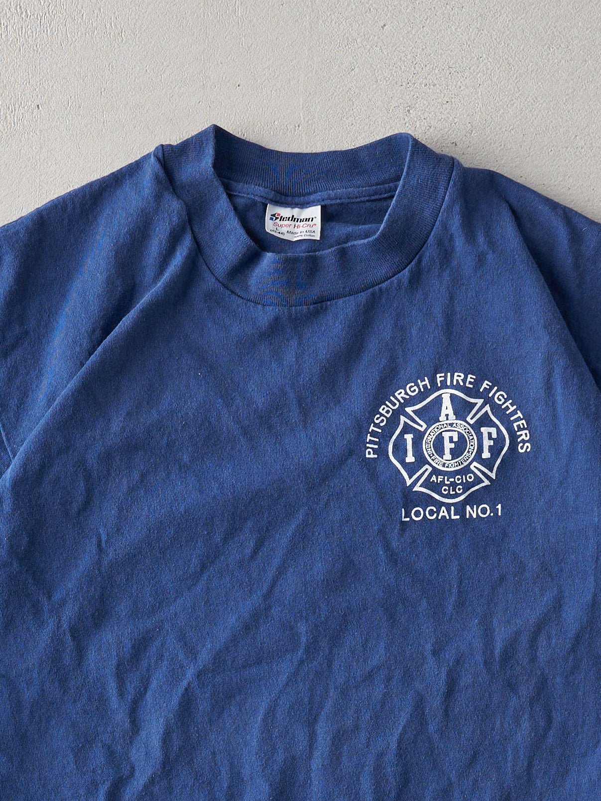 Vintage 90s Navy Pittsburgh Fire Dept Tee (M)