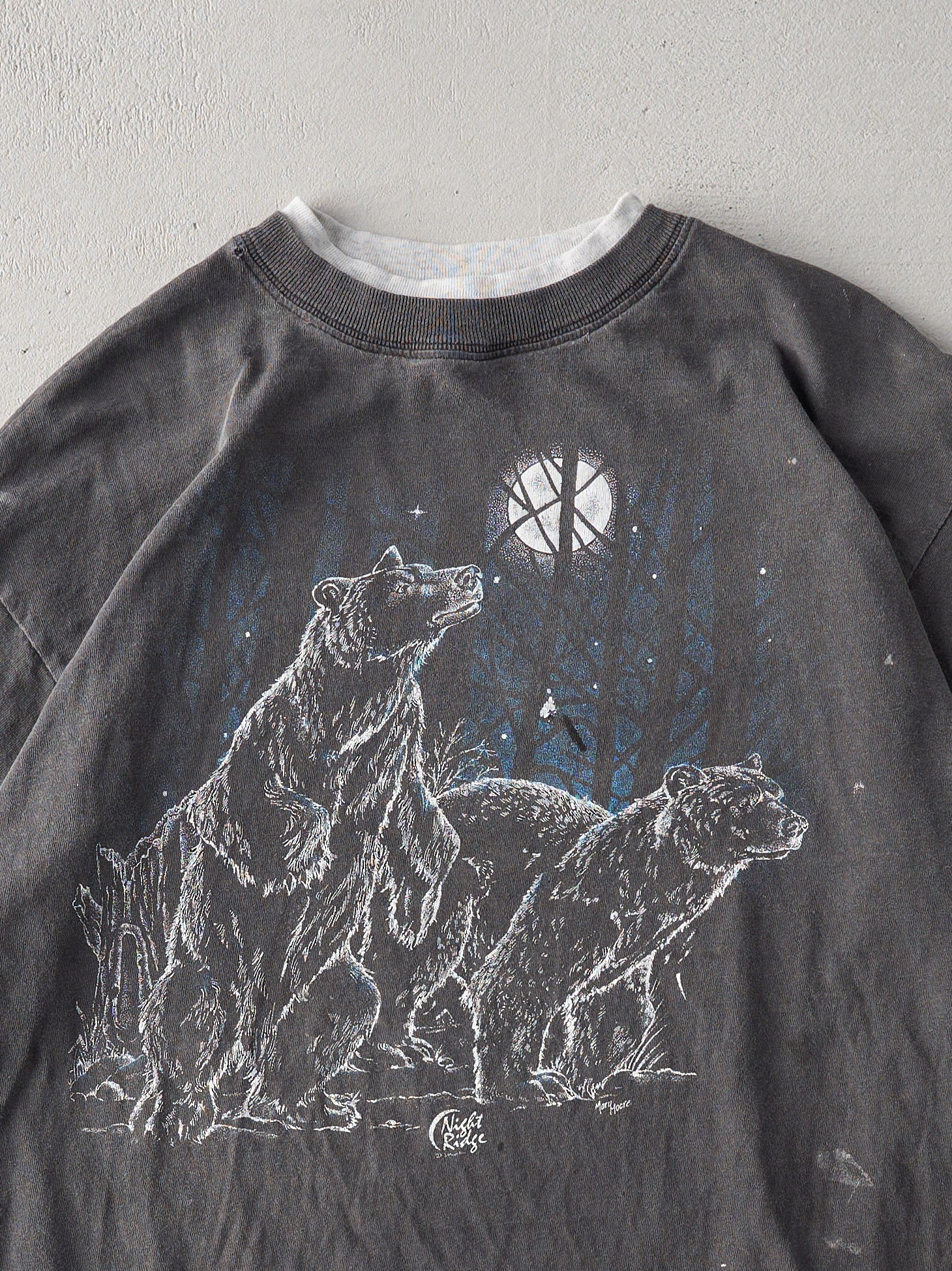 Vintage 90s Faded Black Night Ridge Tee (M)