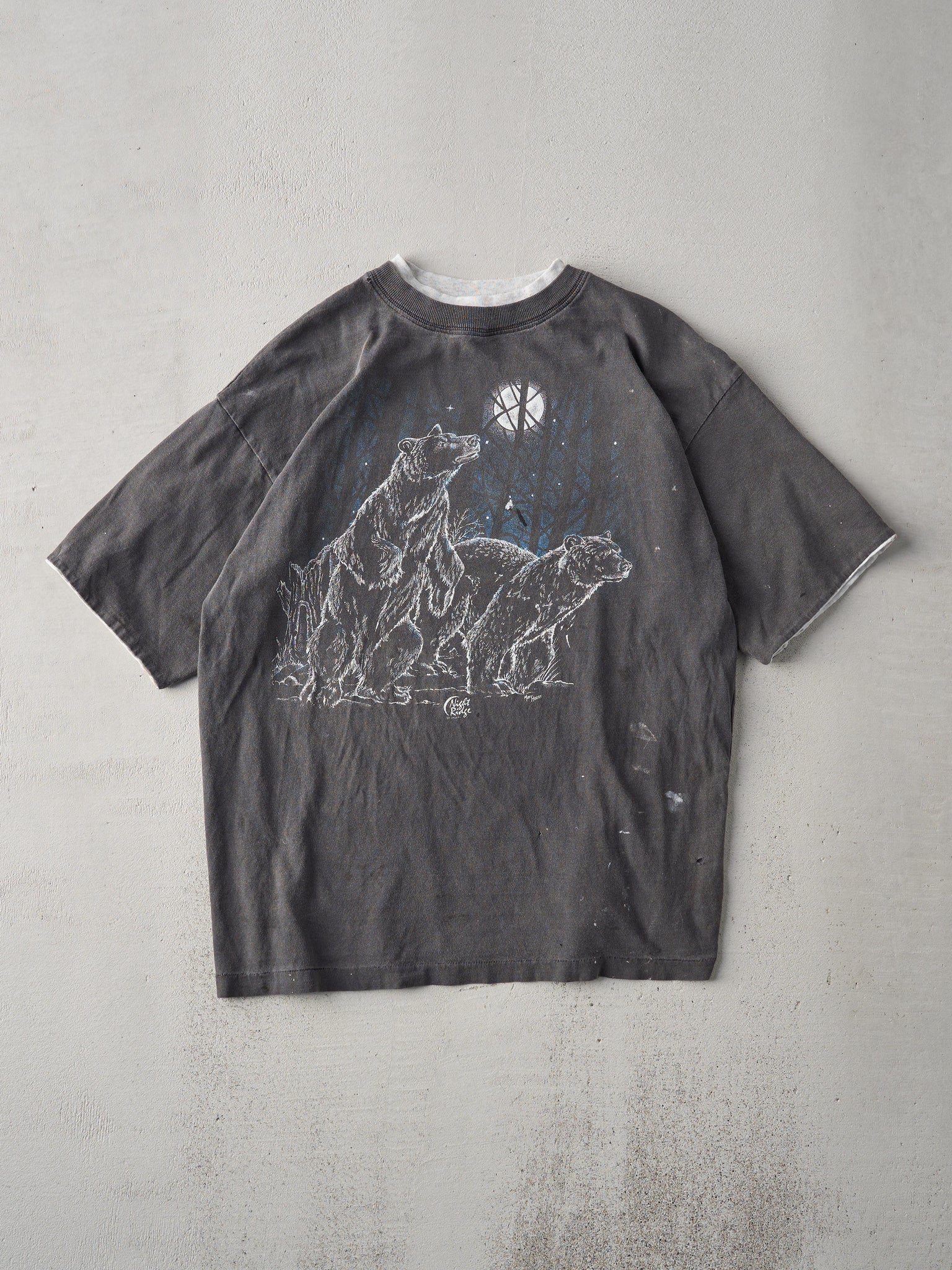 Vintage 90s Faded Black Night Ridge Tee (M)