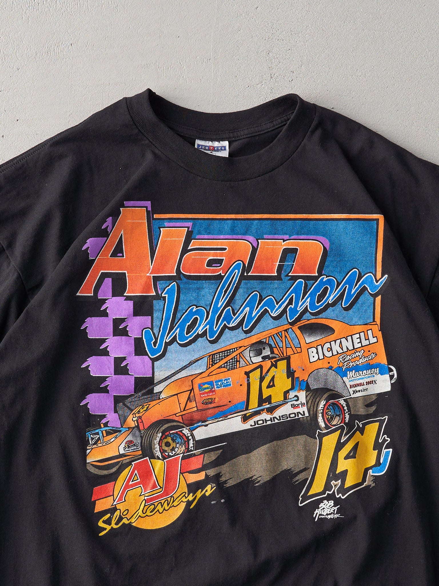 Vintage Black Alan Johnson Racing Tee (L)