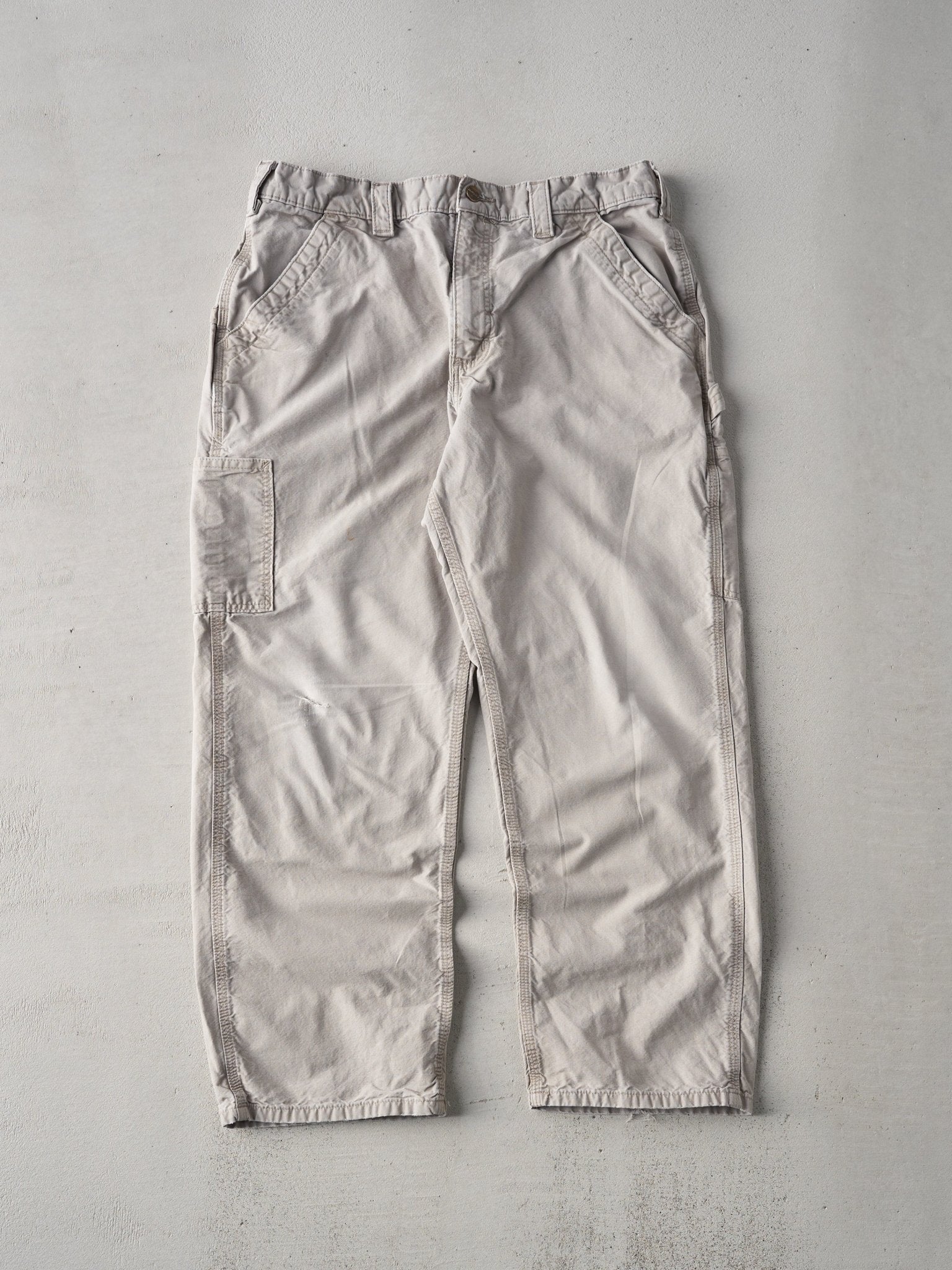 Vintage 90s Beige Carhartt Light Weight Carpenter Pants (34x28)