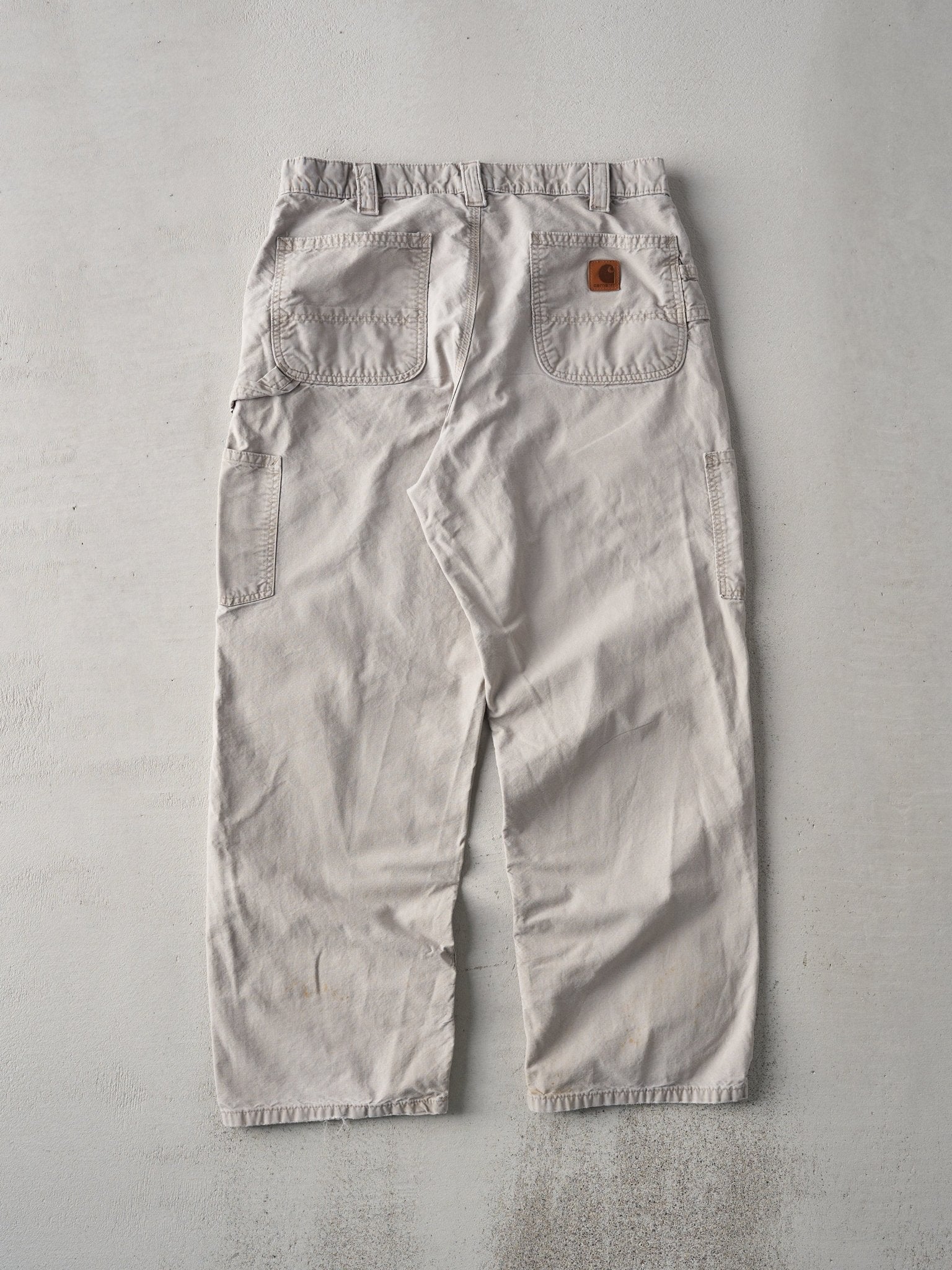 Vintage 90s Beige Carhartt Light Weight Carpenter Pants (34x28)