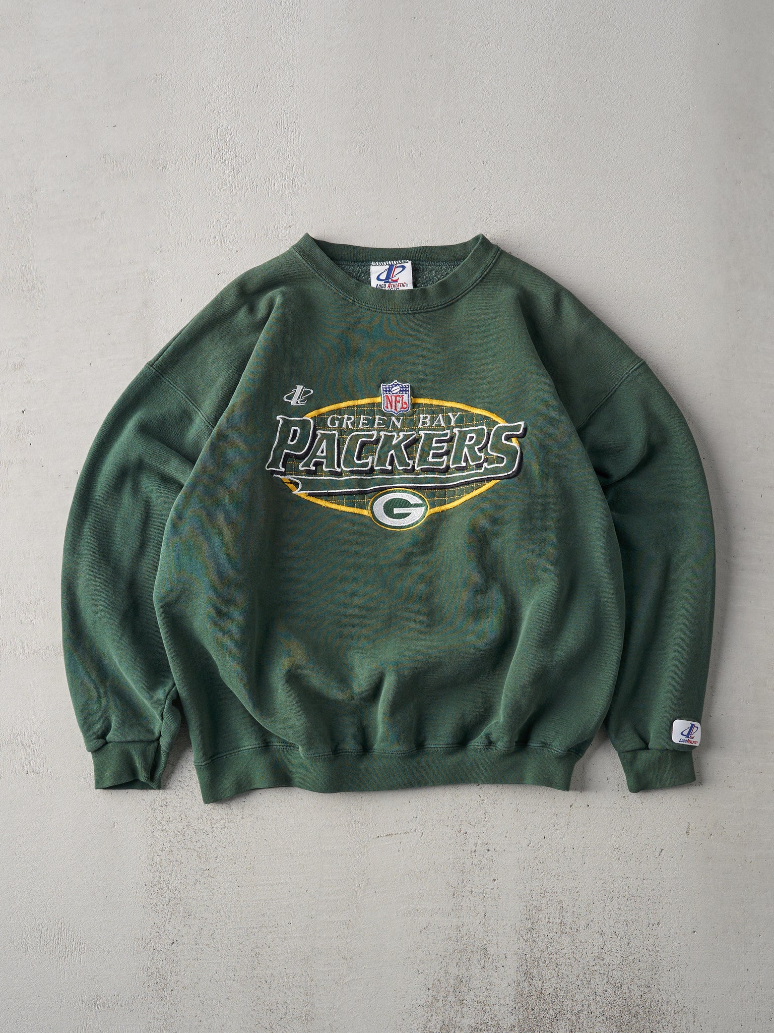 Vintage 90s Forest Green Green Bay Packers Crewneck (L)