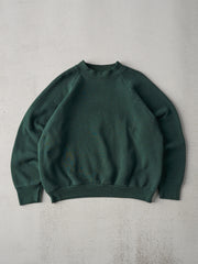 Vintage 80s Forest Green Blank Crewneck (L)