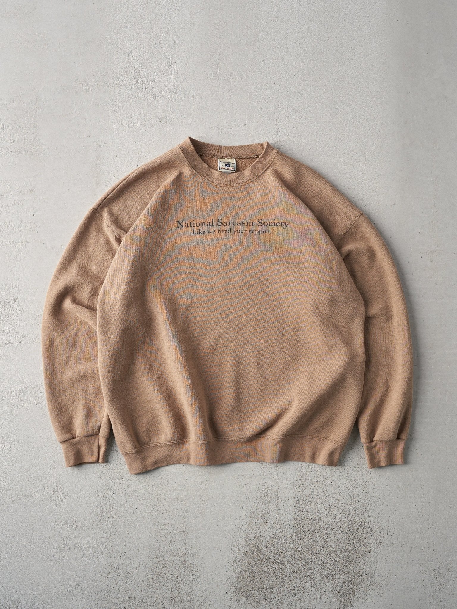 Vintage 90s Coffee Brown National Sarcasm Society Crewneck (L/XL)