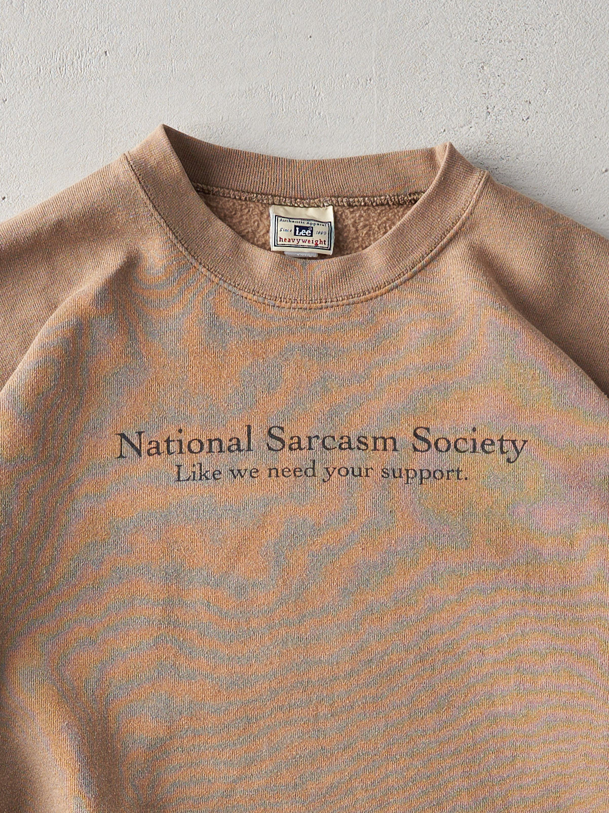 Vintage 90s Coffee Brown National Sarcasm Society Crewneck (L/XL)