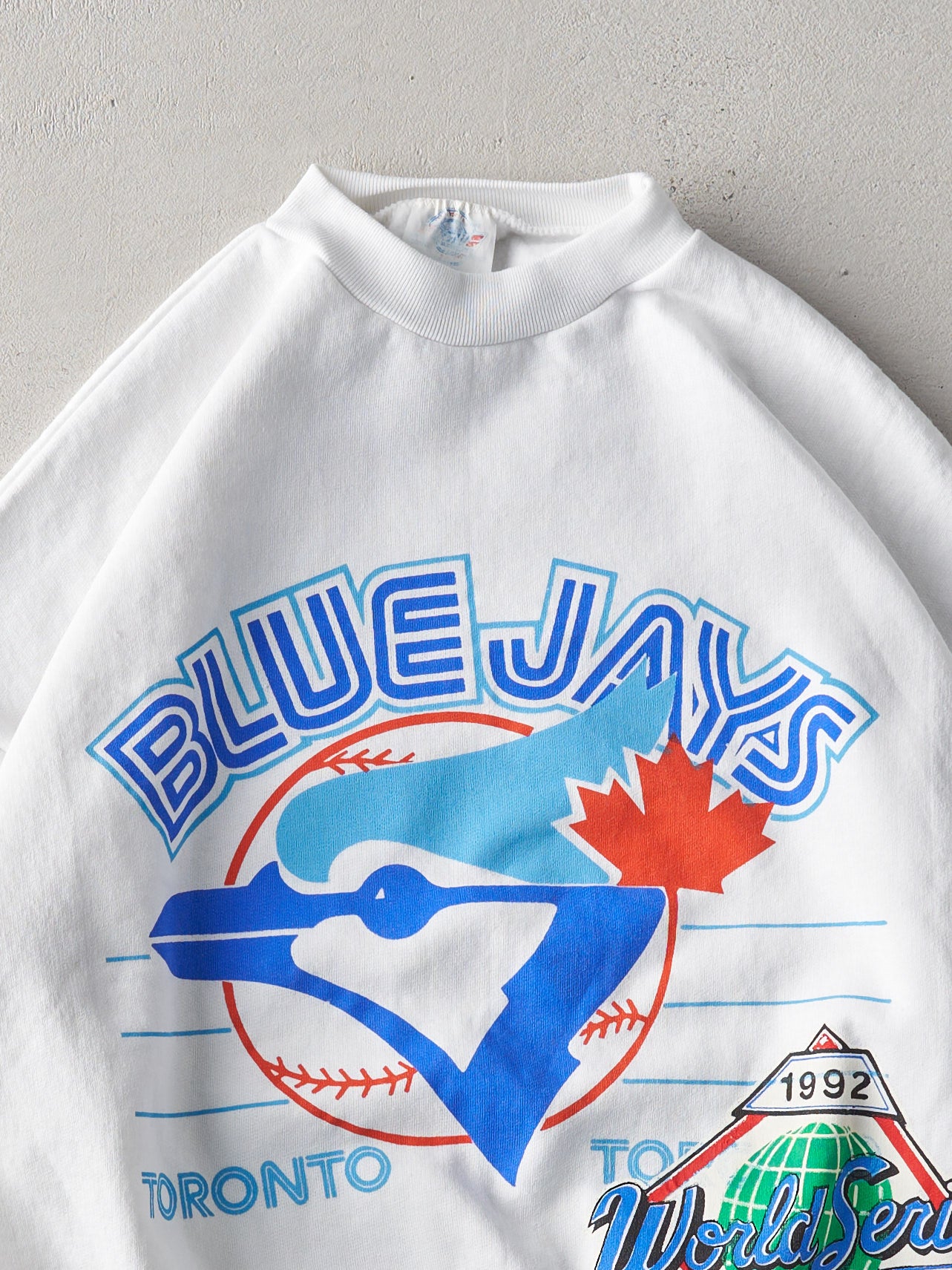 Vintage 92' White Toronto Blue Jays World Series Crewneck (M)