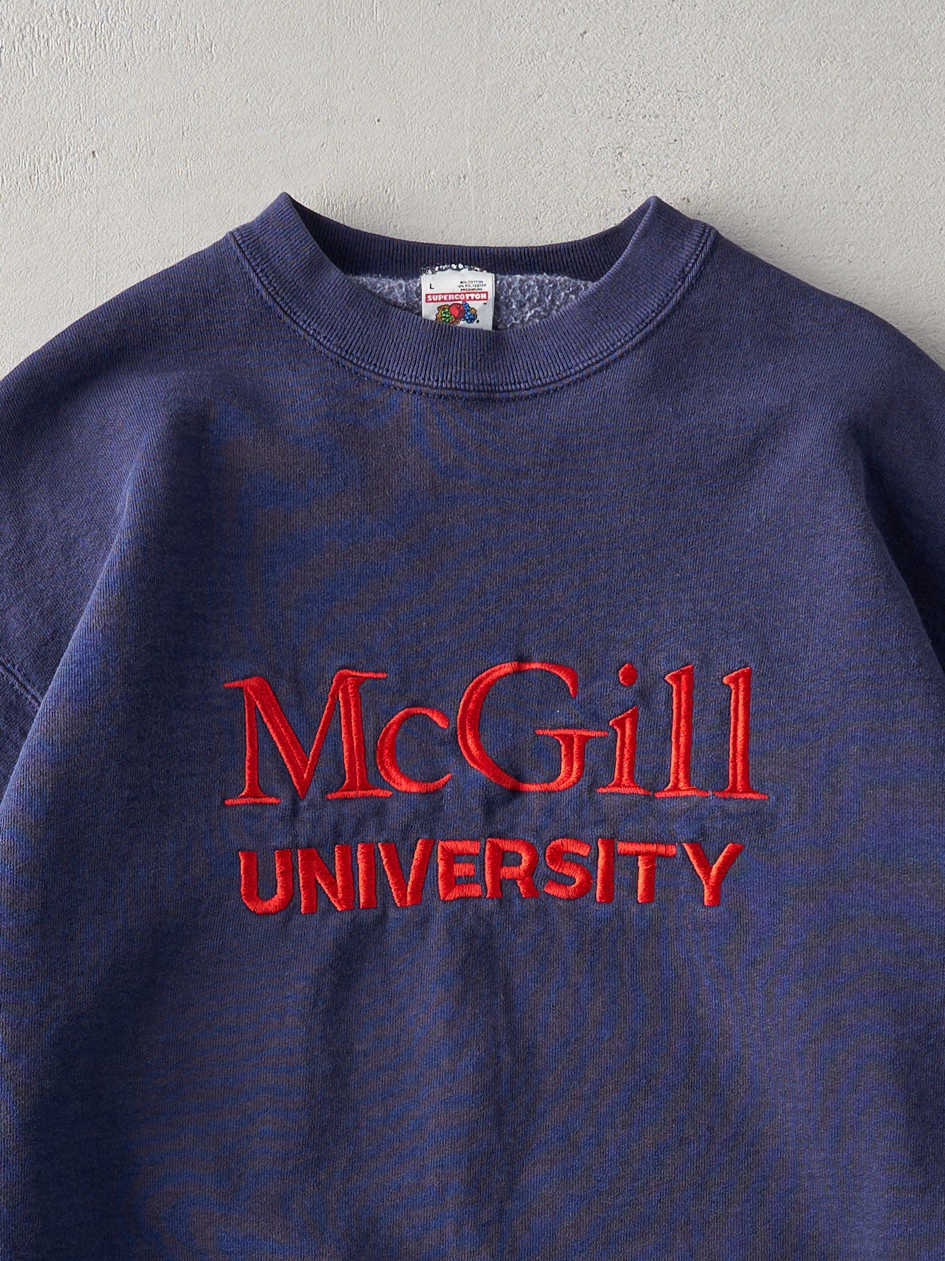 Vintage 90s Navy McGill University Crewneck (L)