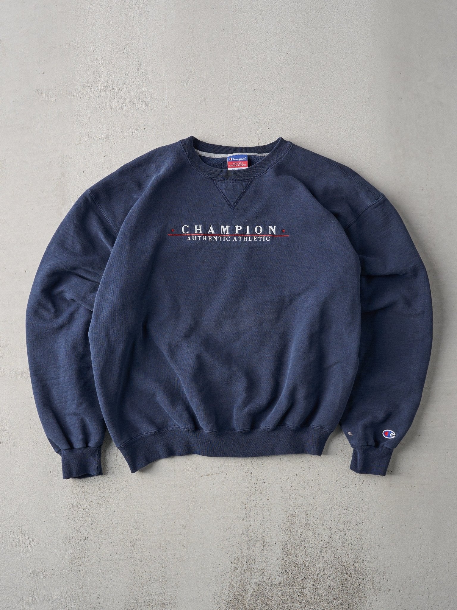 Vintage 90s Navy Champion Boxy Crewneck (L)