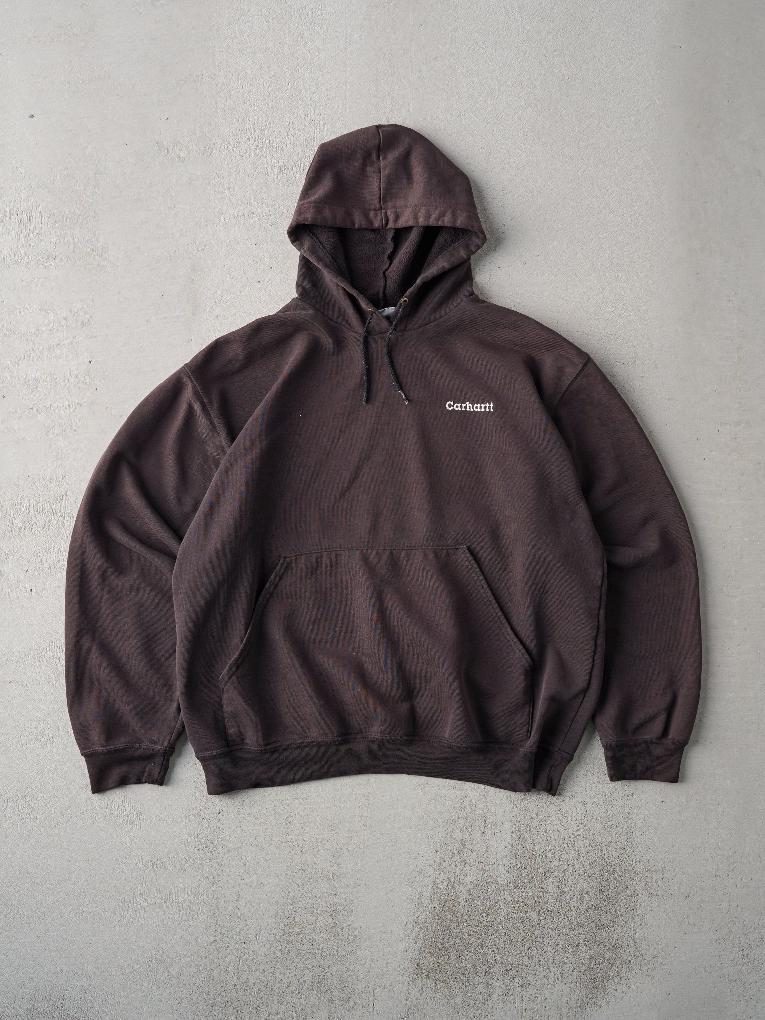 Vintage 90s Chocolate Brown Boxy Carhartt Hoodie (L/XL)