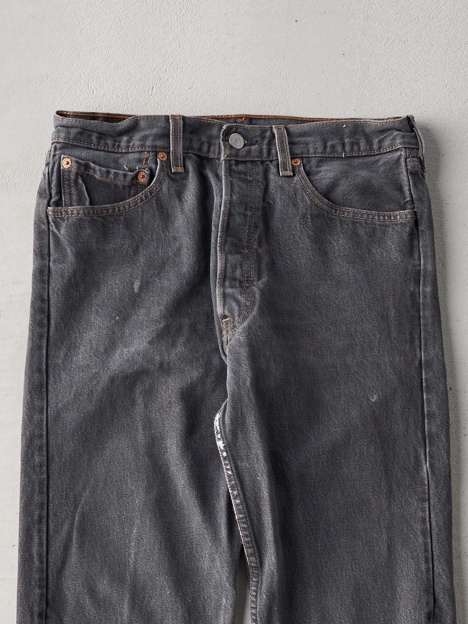 Vintage 90s Faded Black Levis 501 Pants (30x27)