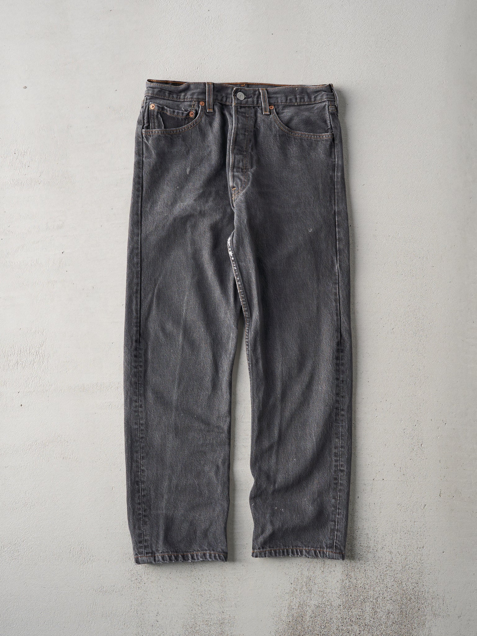 Vintage 90s Faded Black Levis 501 Pants (30x27)