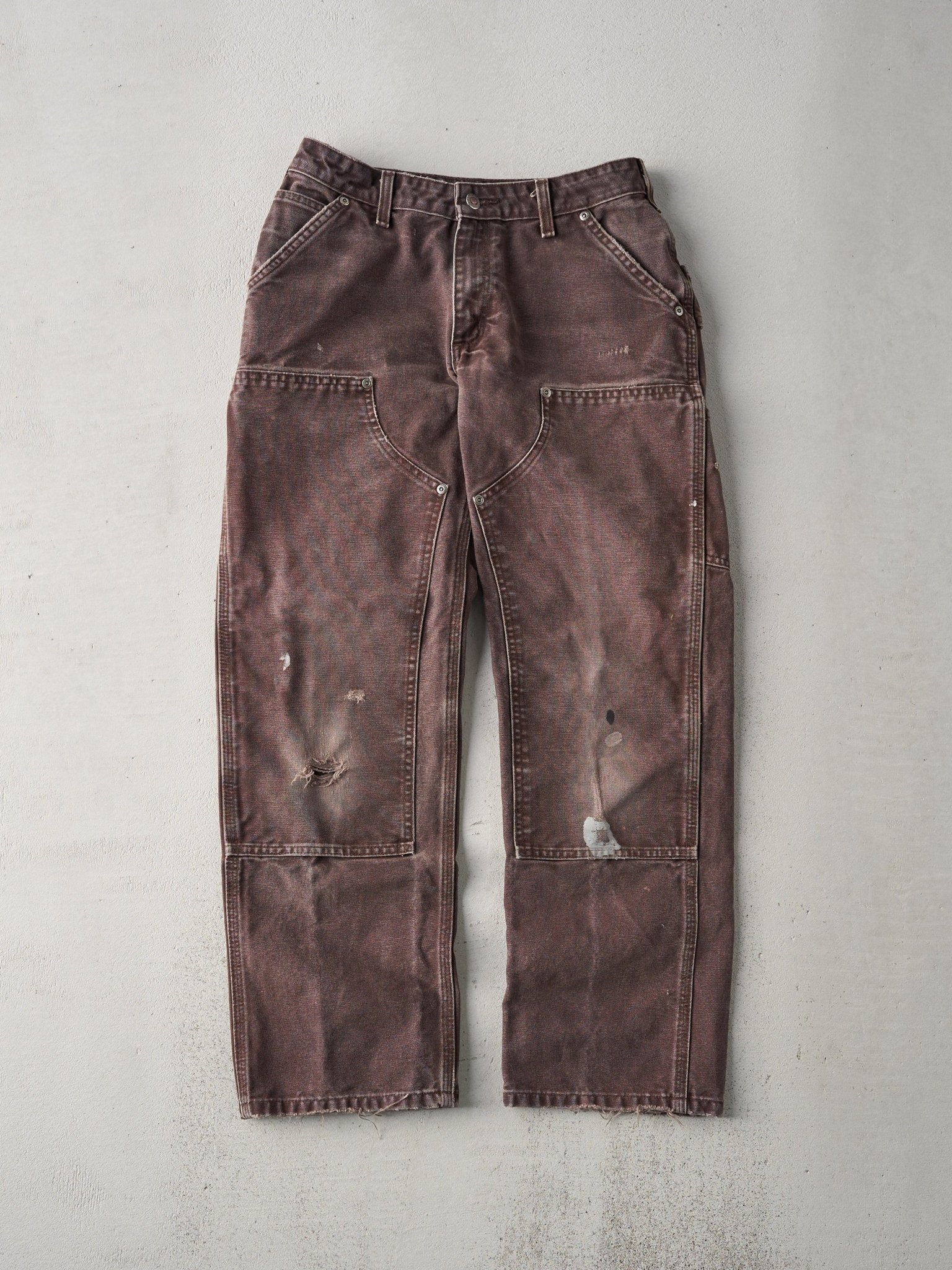 Vintage Faded Brown Carhartt Double Knee Carpenter Pants (28x28)