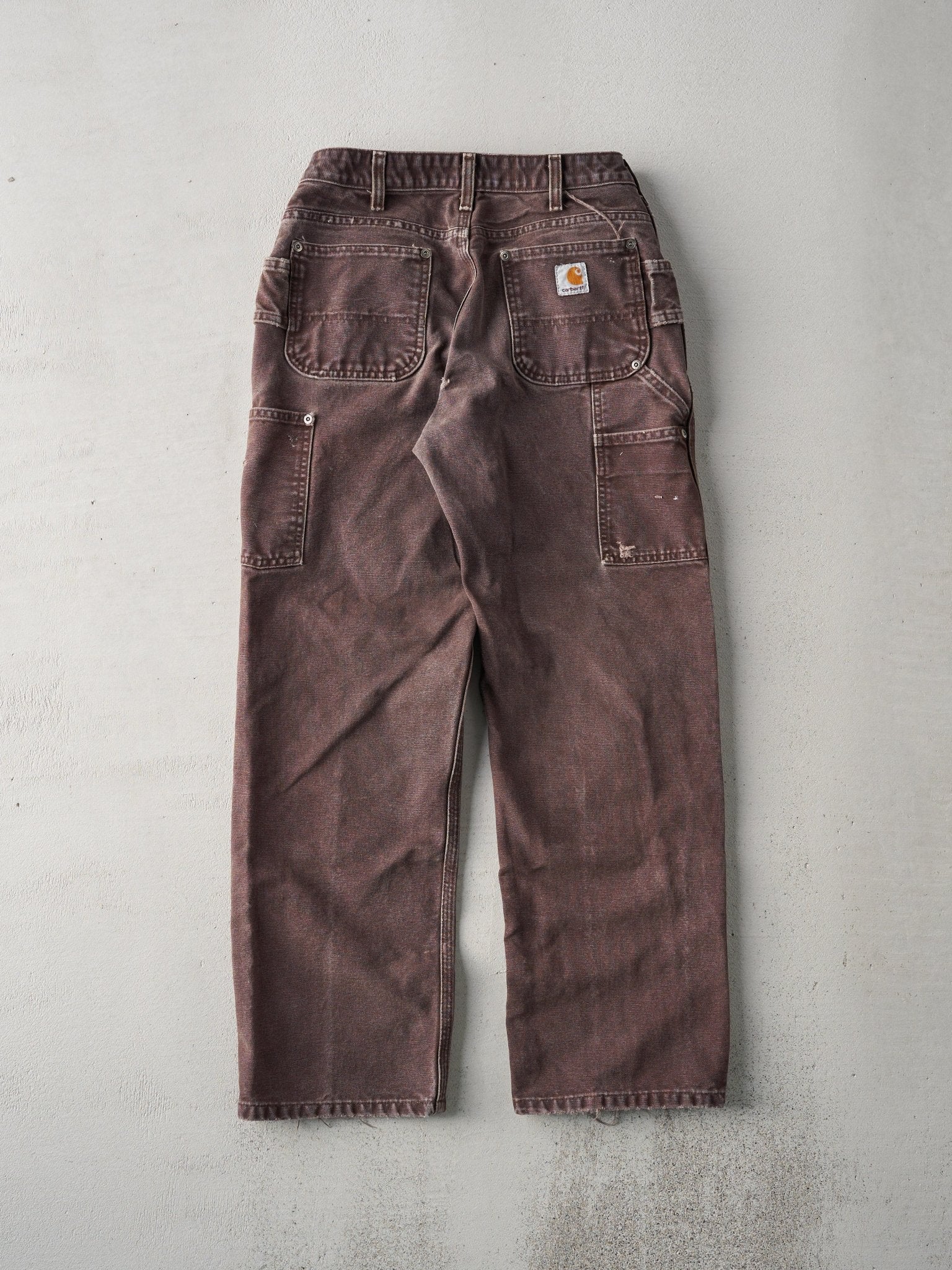 Vintage Faded Brown Carhartt Double Knee Carpenter Pants (28x28)