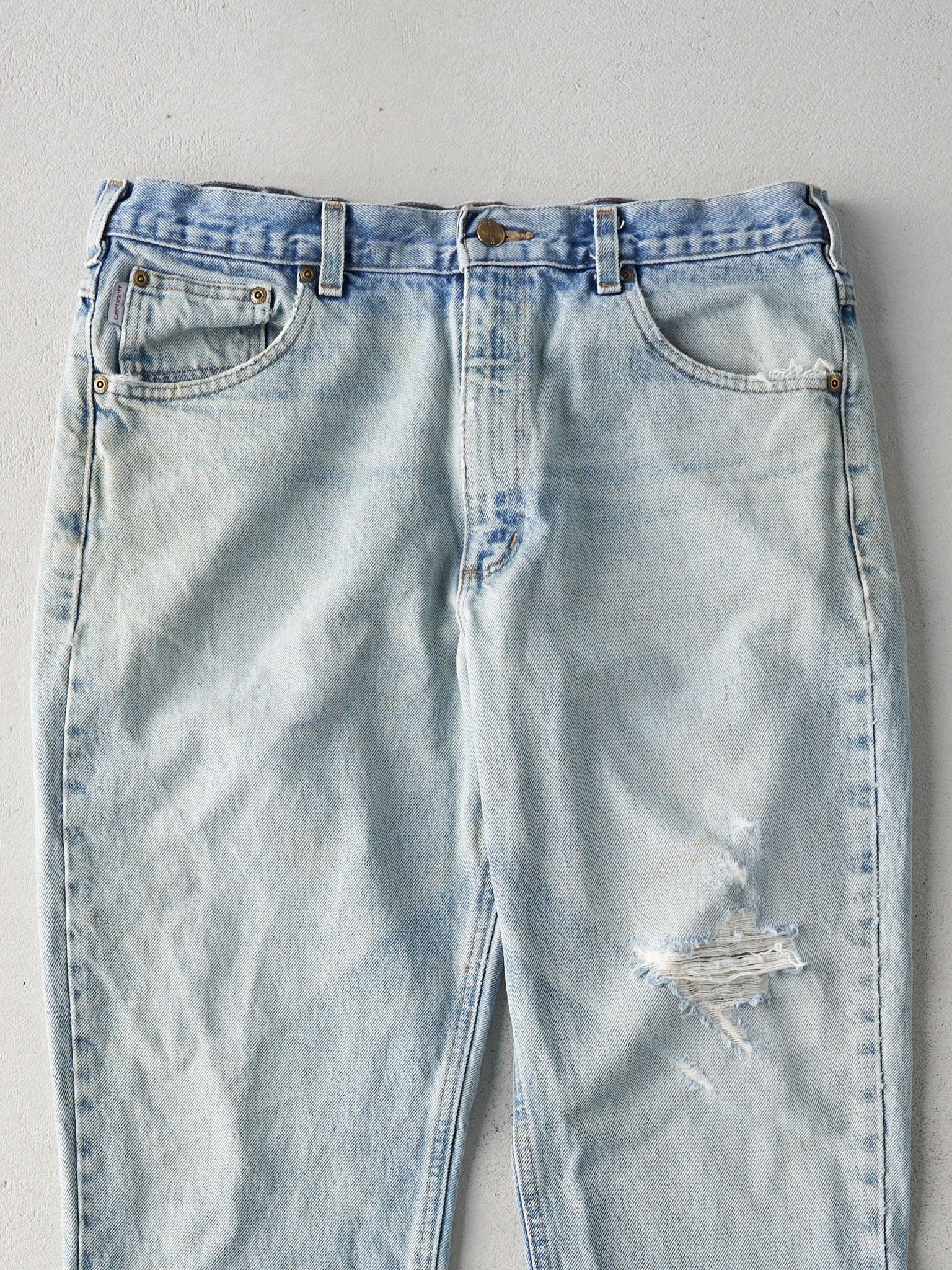 Vintage 90s Light Light Wash Carhartt Traditional Fit Jeans (36x31)