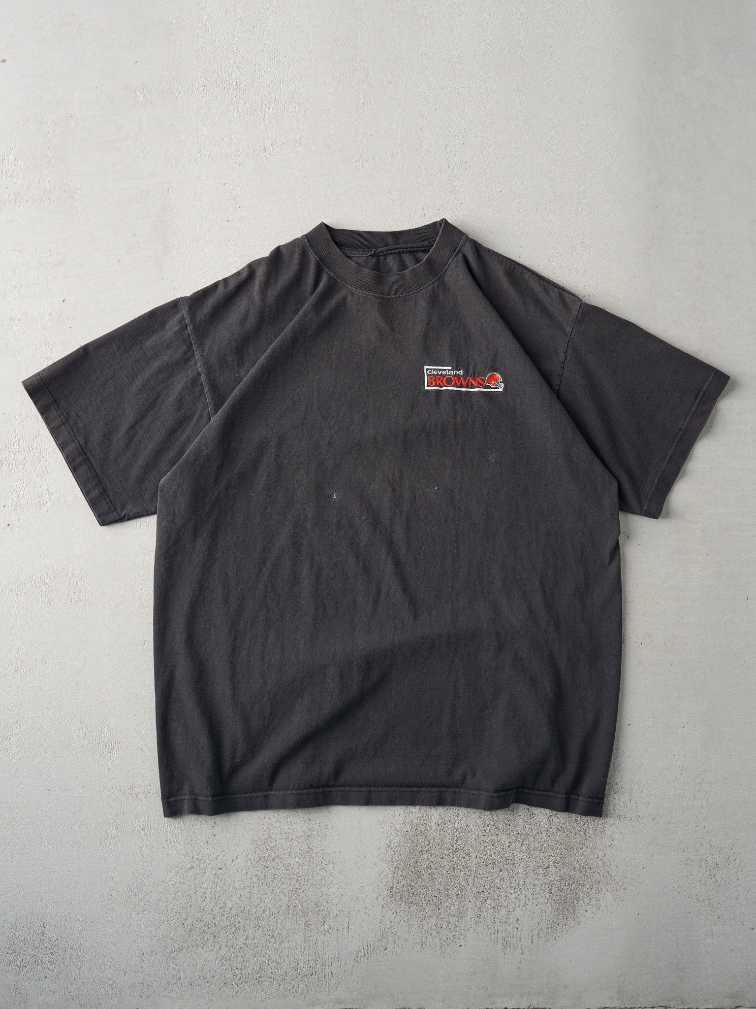 Vintage 90s Faded Black Cleveland Browns Tee (L/XL)