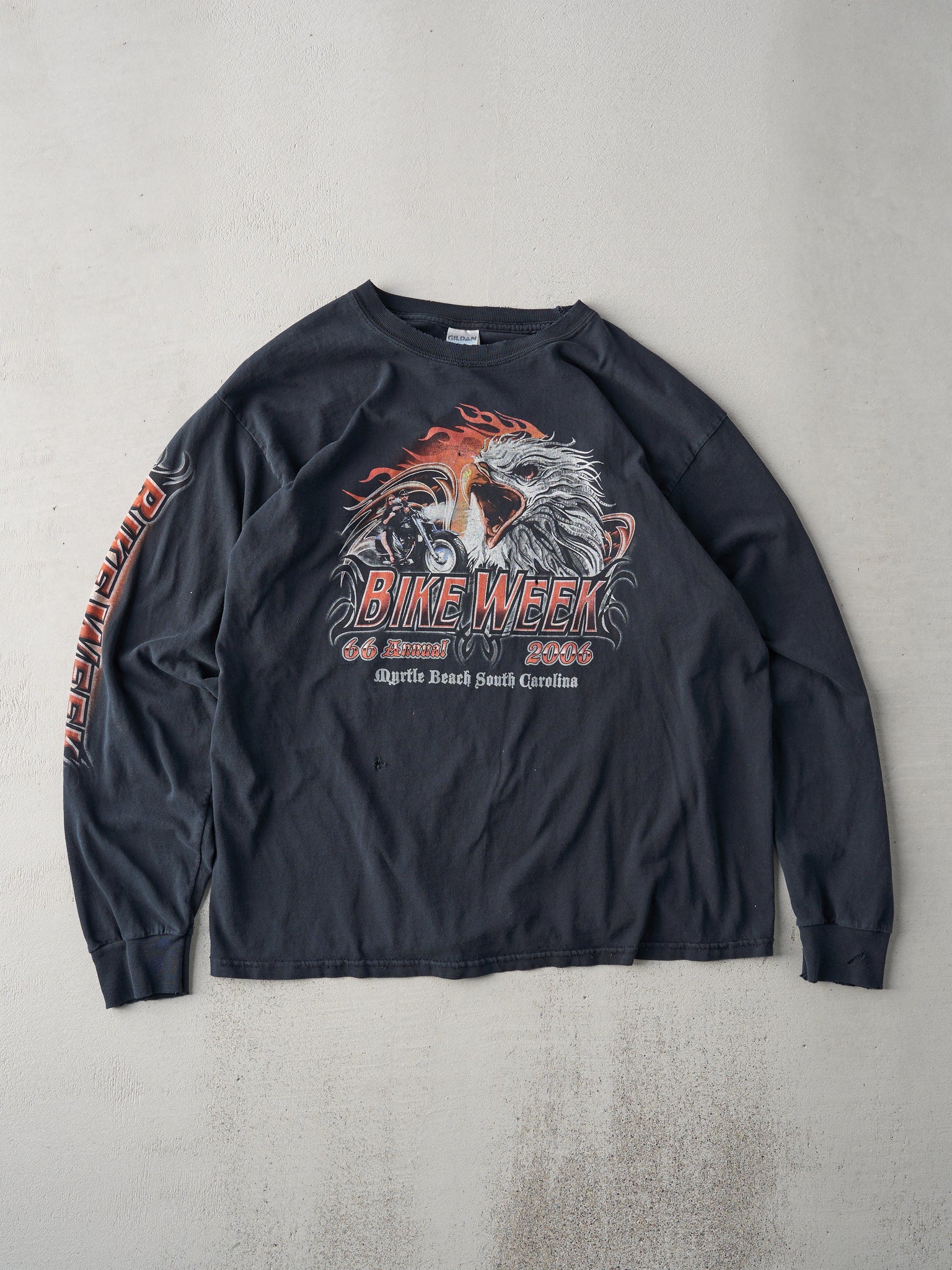 Vintage 06' Black Myrtle Beach Bike Week Long Sleeve (L)