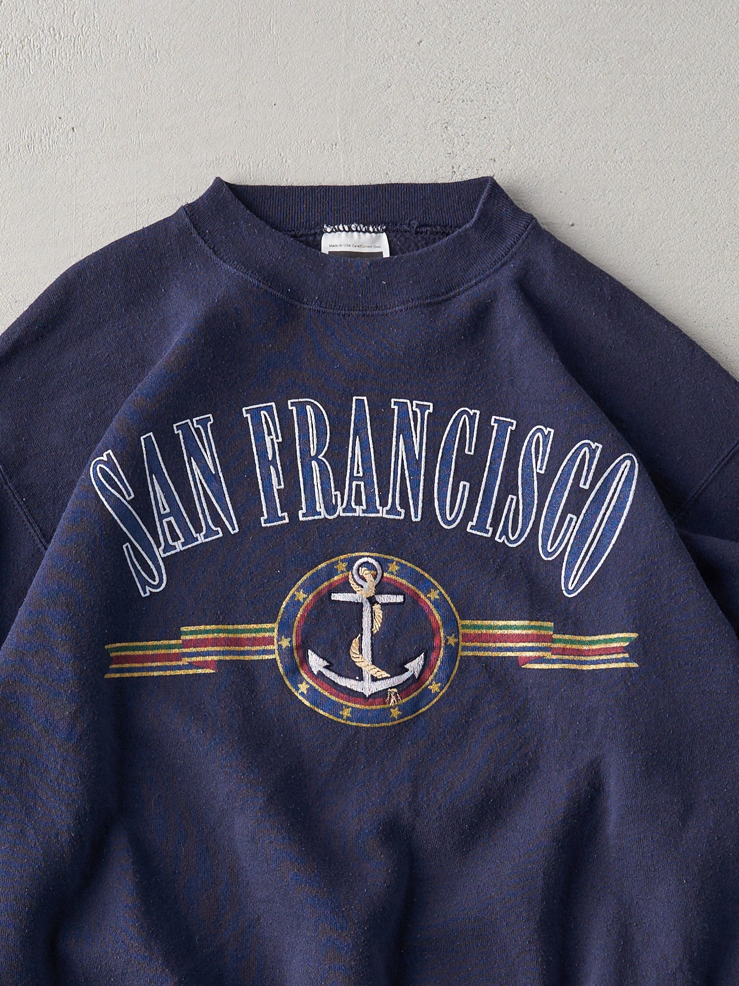 Vintage 90s Navy San Francisco Embroidered Crewneck (M)