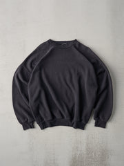 Vintage 90s Blank Black Boxy Crewneck (L)