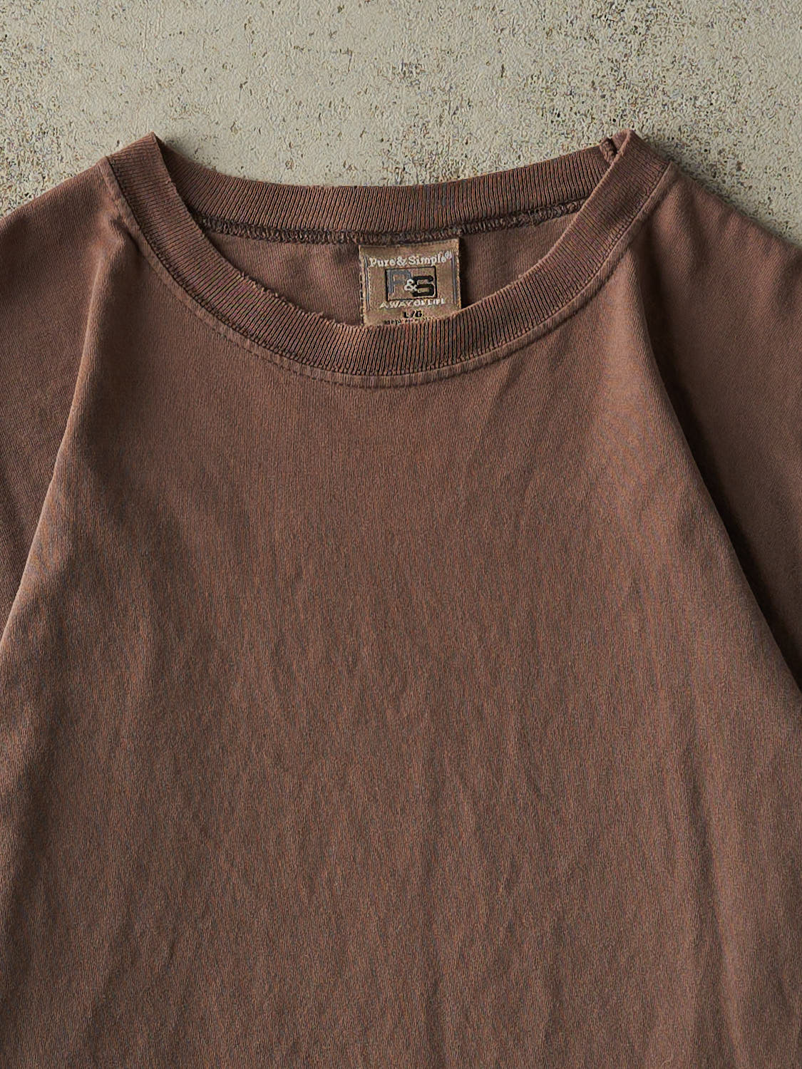 Vintage 90s Brown Blank Tee (L)