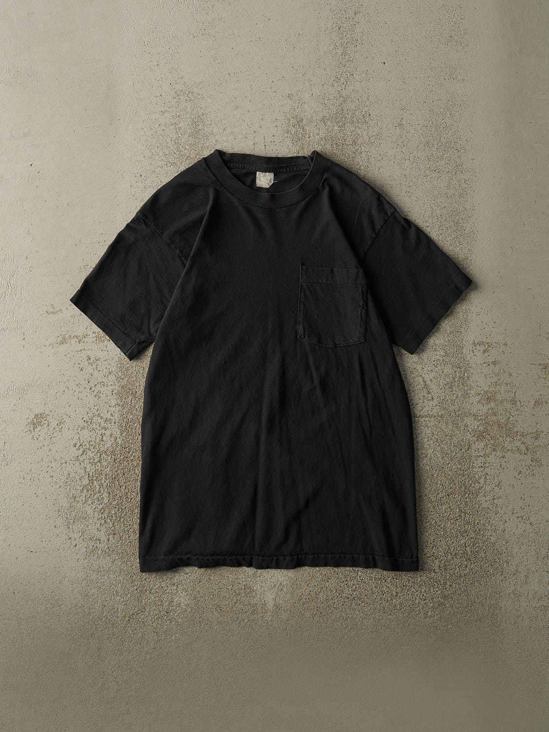 Vintage 80s Black Blank Pocket Single Stitch Tee (XS/S)